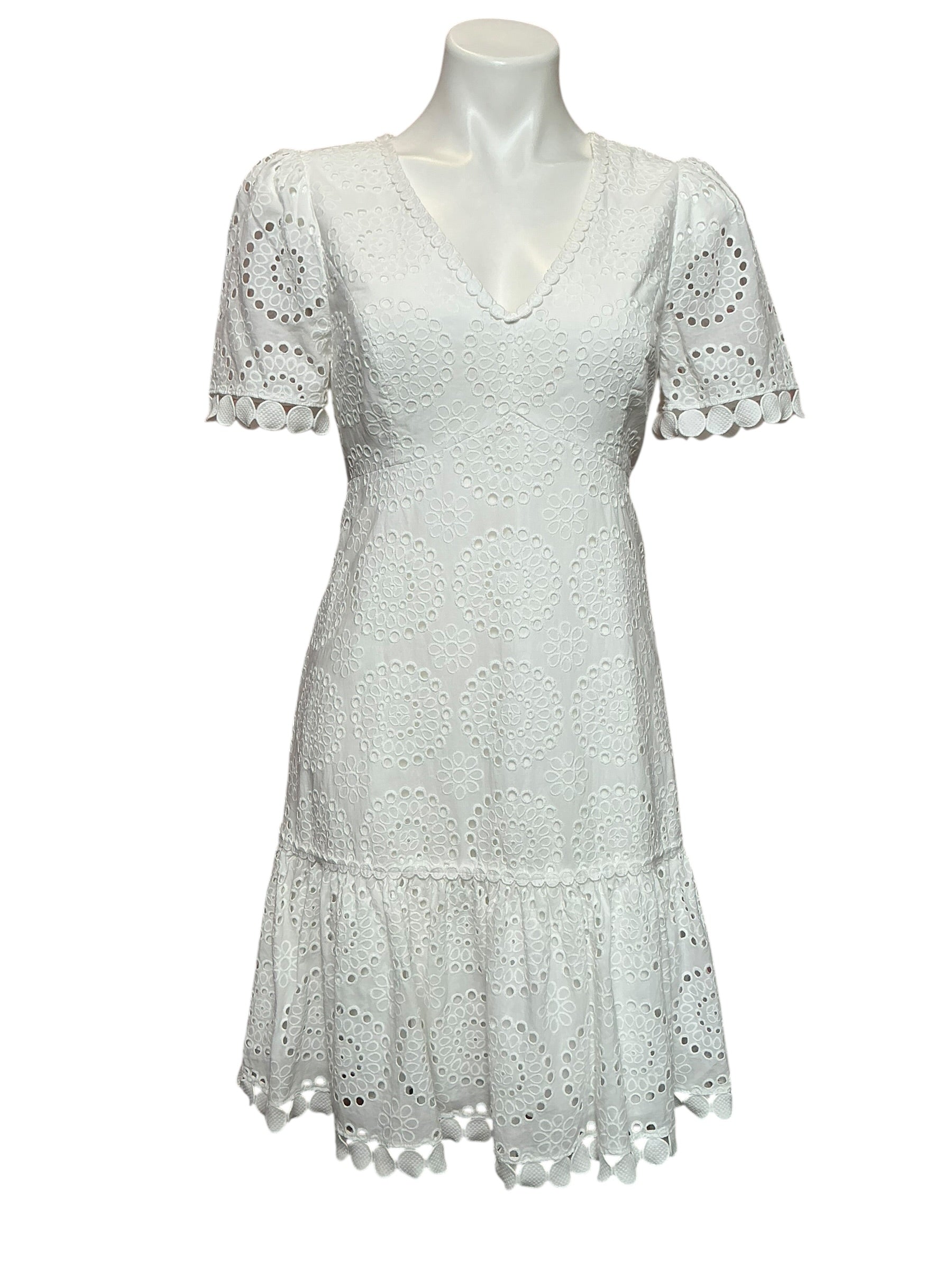 Lilly Pulitzer Bonni Dress Resort White Jumbo Bouquet Eyelet - Size 6