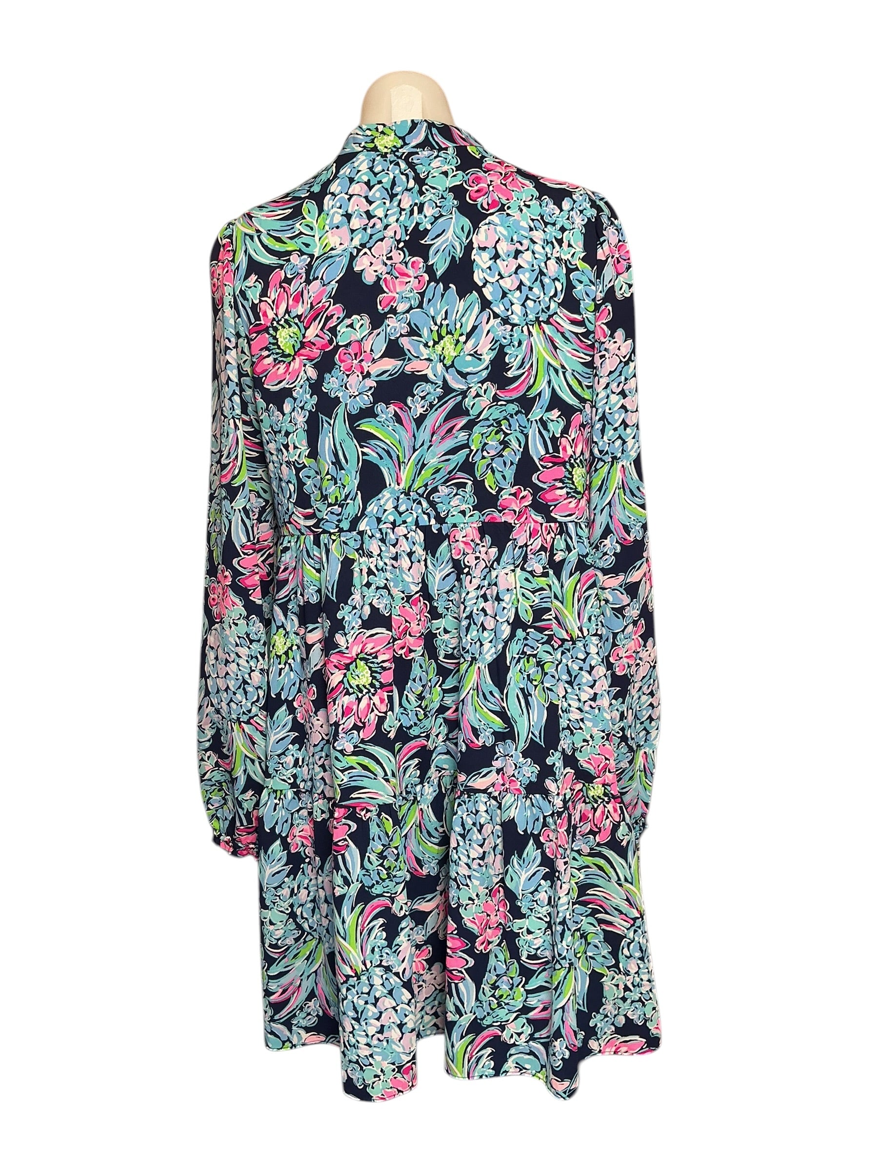 Lilly Pulitzer Winona Stretch Dress - High Tide Navy Pineapple Paradise - Size M