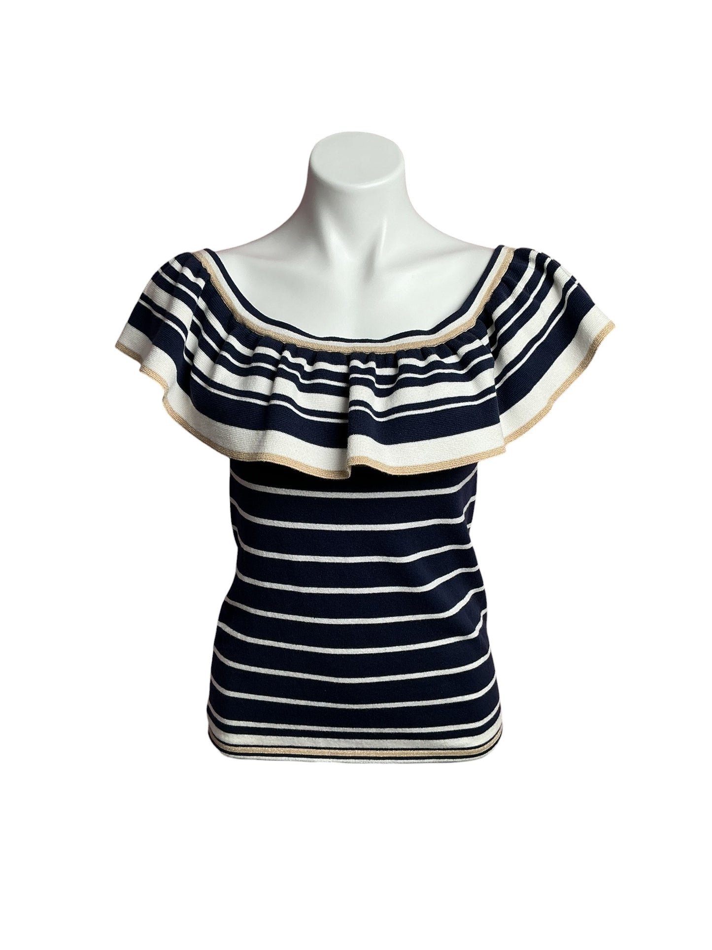 Lilly Pulitzer- Perelle Sweater Resort White Shining Sea Stripe Size S