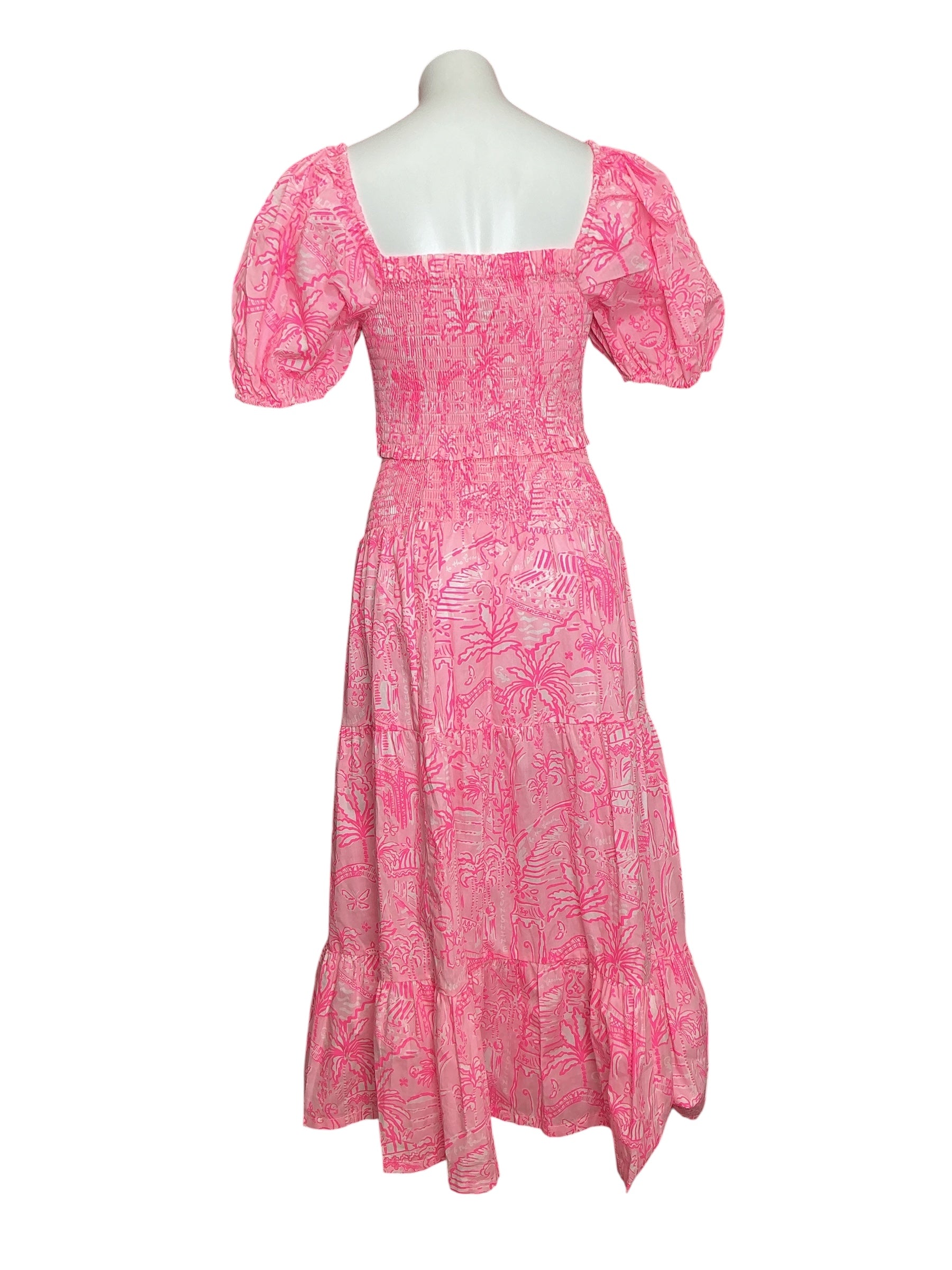 Lilly Pulitzer Aston Maxi 2PC Set Conch Shell Pink Pennys Playground - Size S