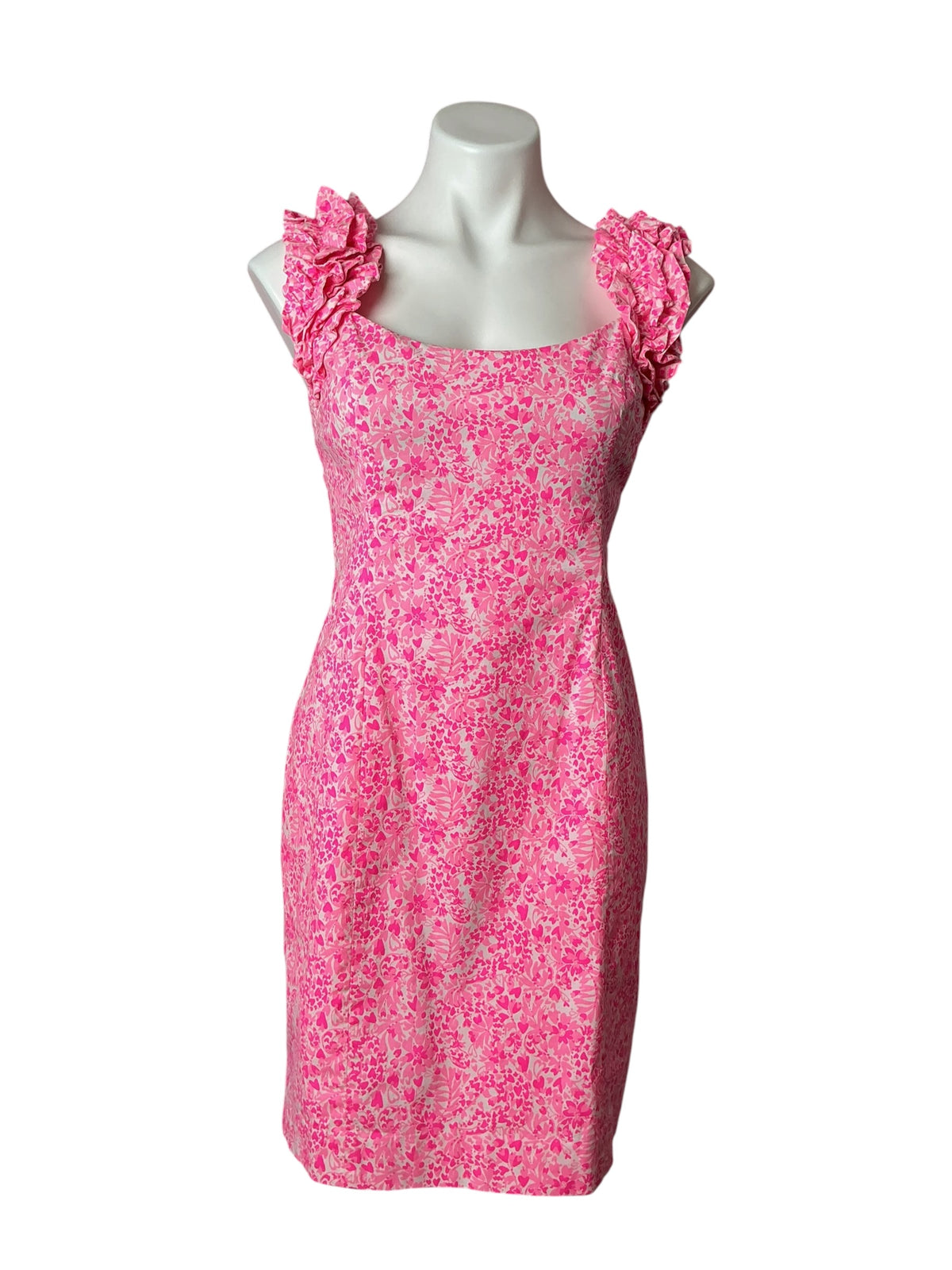 Lilly Pulitzer Regina Stretch Shift Dress Pink Shandy Invest A Gator - Size 8