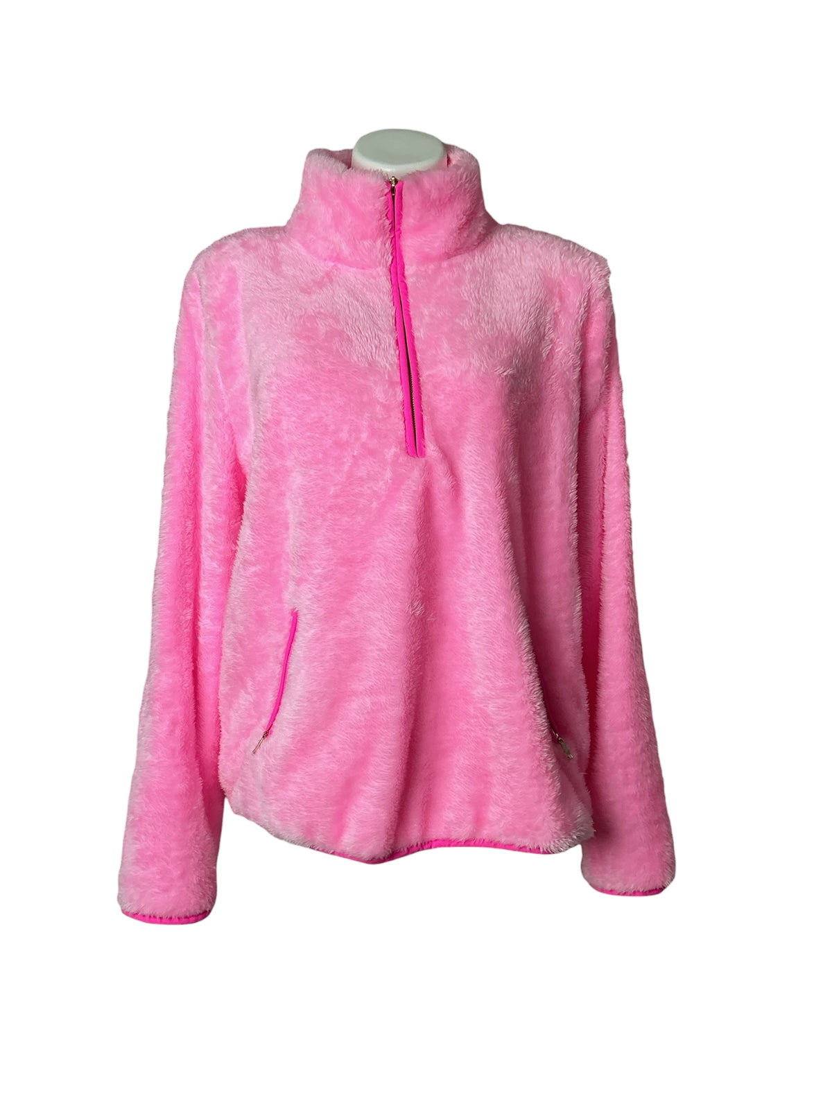 Lilly Pulitzer Skipper Sherpa Popover Mandevilla Pink - Size XL