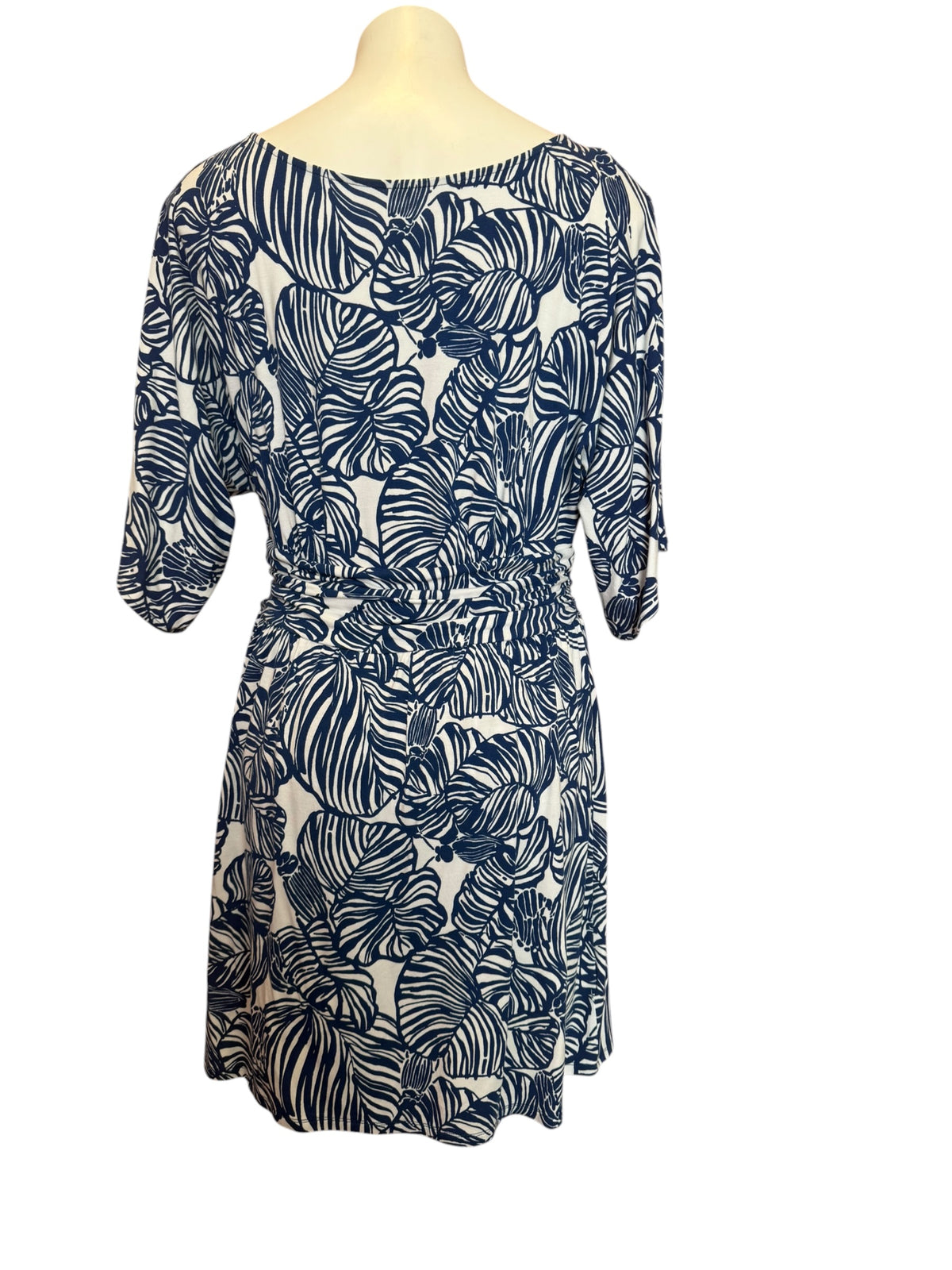 Lilly Pulitzer Parigi Boat Neck Skort Romper Aegean Navy Beach Path - Size L