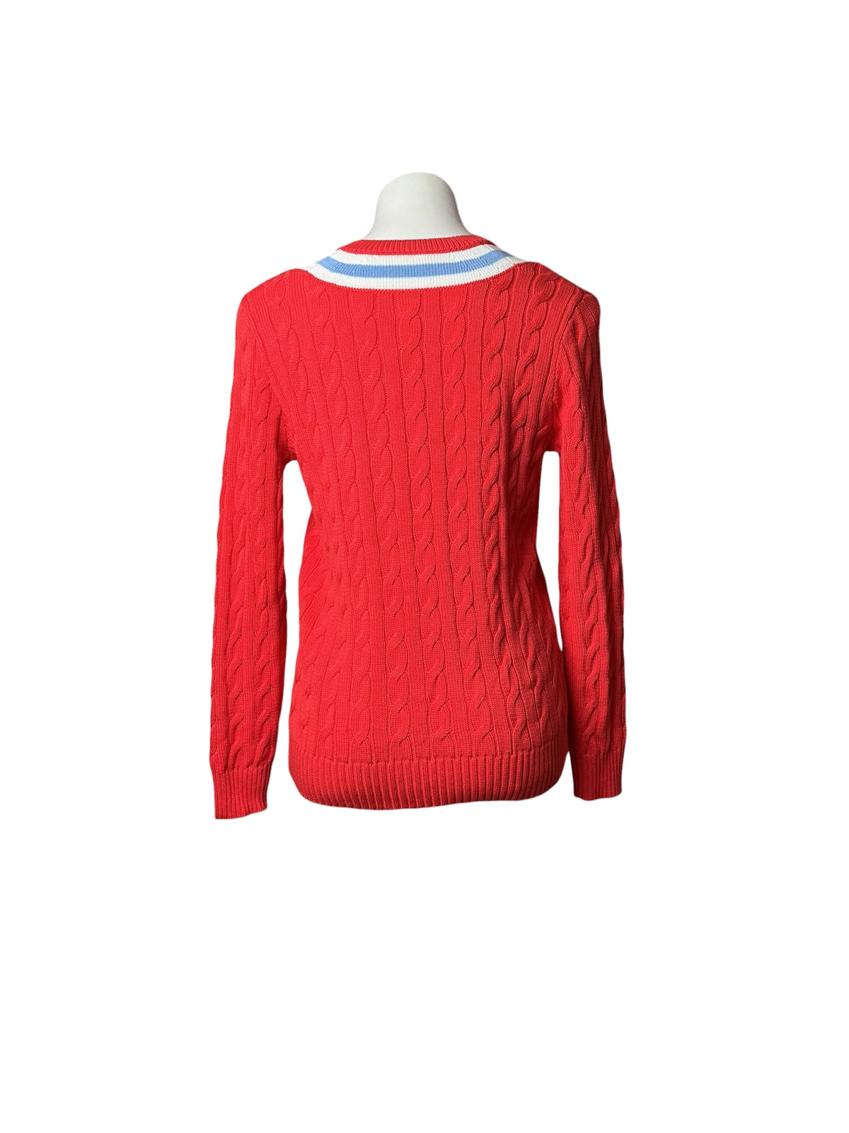 Lilly Pulitzer NWT Brockton Sweater Cane Coral X Jacaranda Blue Tipping - Size S