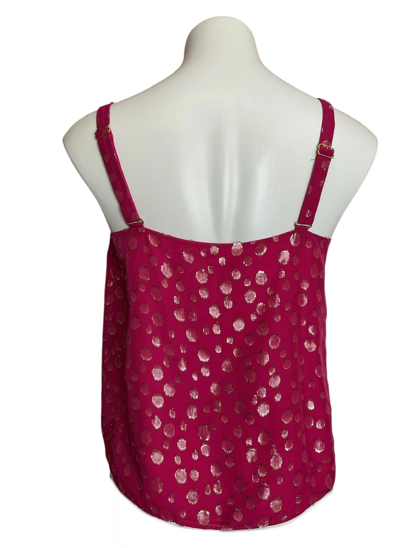 Lilly Pulitzer Nadia Silk Cami Top Mystique Pink Silk Bubbly Clip - Size 4