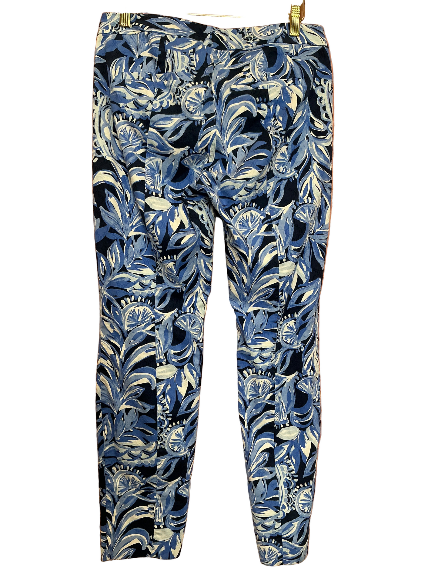Lilly Pulitzer Kelly Skinny Pants High Tide Navy You're The Zest - Size 6
