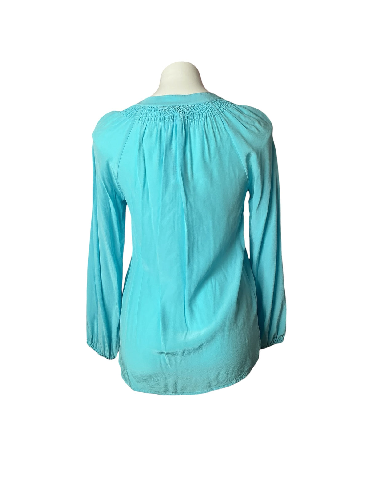Lilly Pulitzer Elsa Silk Top Shorely Blue - Size XS