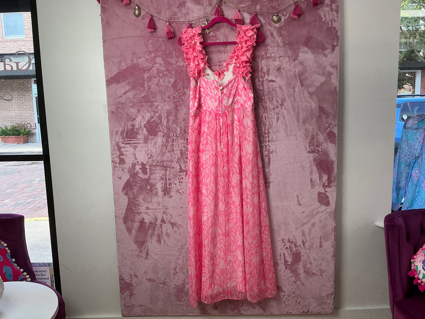 Lilly Pulitzer NWT Amber Maxi Dress Rousseau Pink Tulip To Tango - Size 8