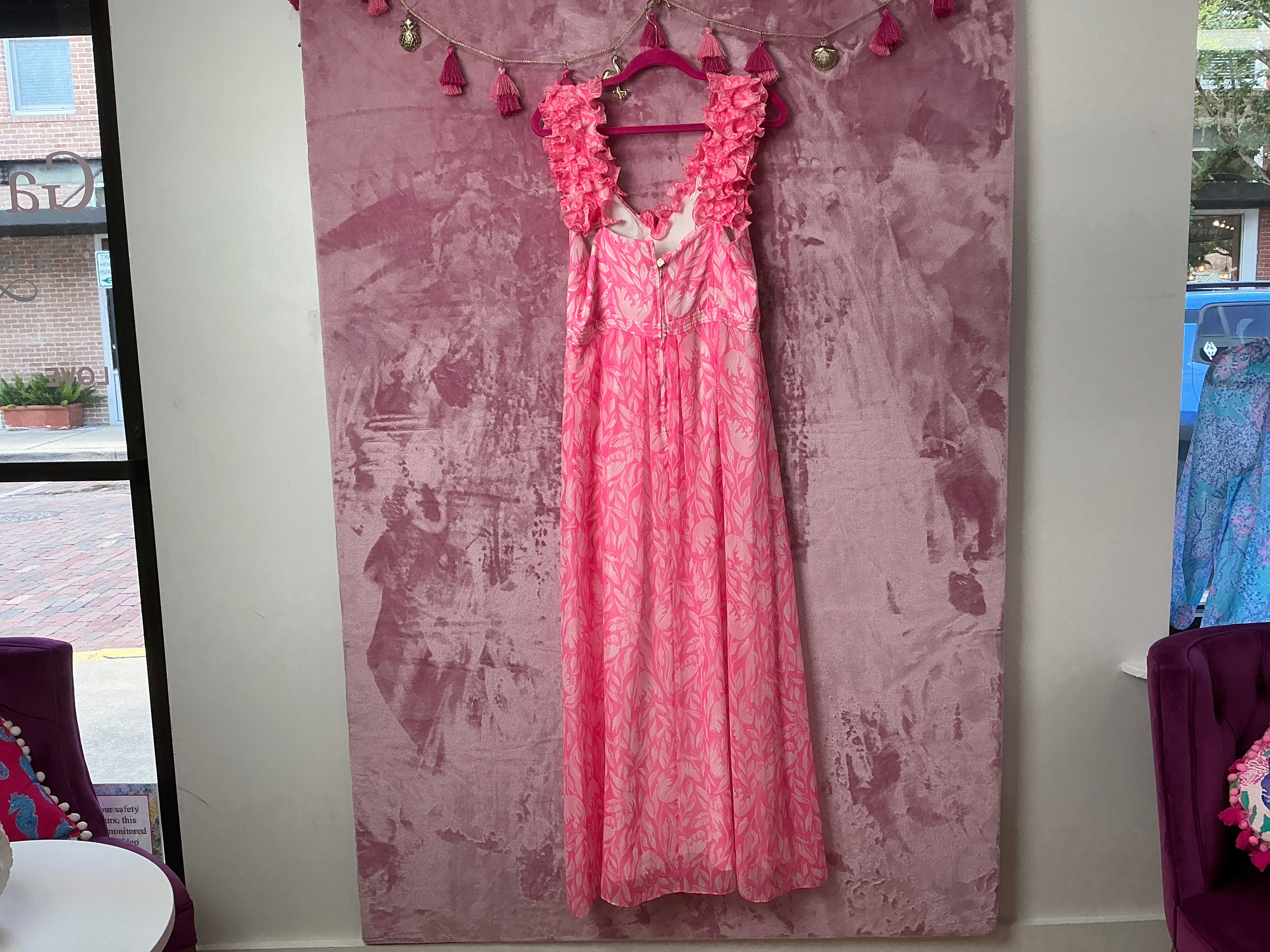 Lilly Pulitzer NWT Amber Maxi Dress Rousseau Pink Tulip To Tango - Size 8