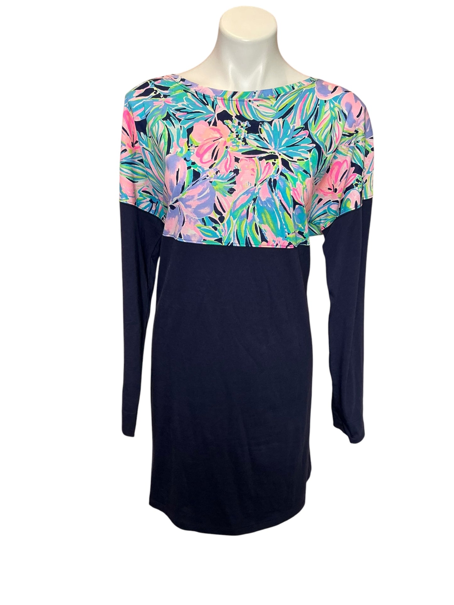 Lilly Pulitzer Finn T-Shirt Dress Multi Bermudaful - Size L
