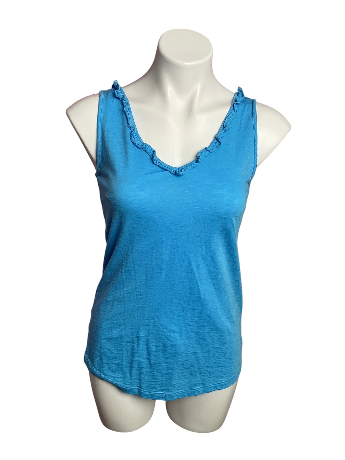 Lilly Pulitzer Gigi Ruffle Tank Top Bermuda Blue - Size XXS