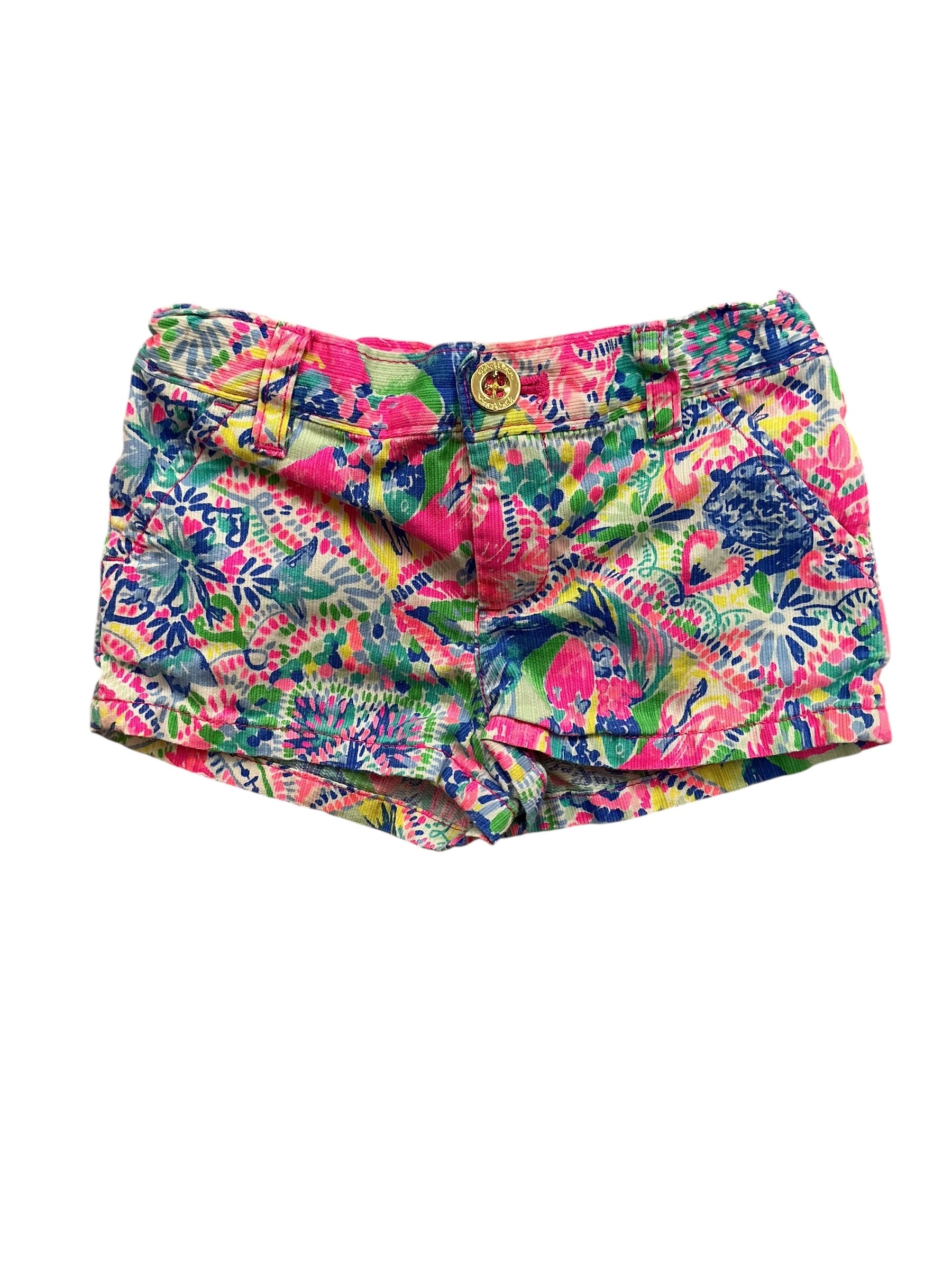 Lilly Pulitzer Kids Girls Mini Callahan Shorts Spiced Chai - Size 4