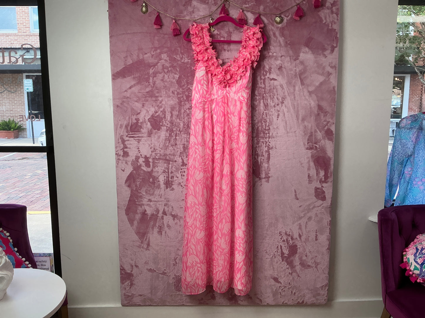 Lilly Pulitzer NWT Amber Maxi Dress Rousseau Pink Tulip To Tango - Size 8