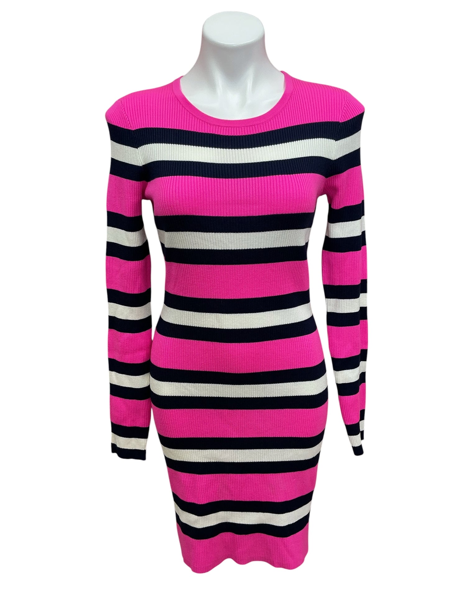 Lilly Pulitzer NWT Adeen Sweater Dress Mandevilla Pink Safari Stripe - Size M