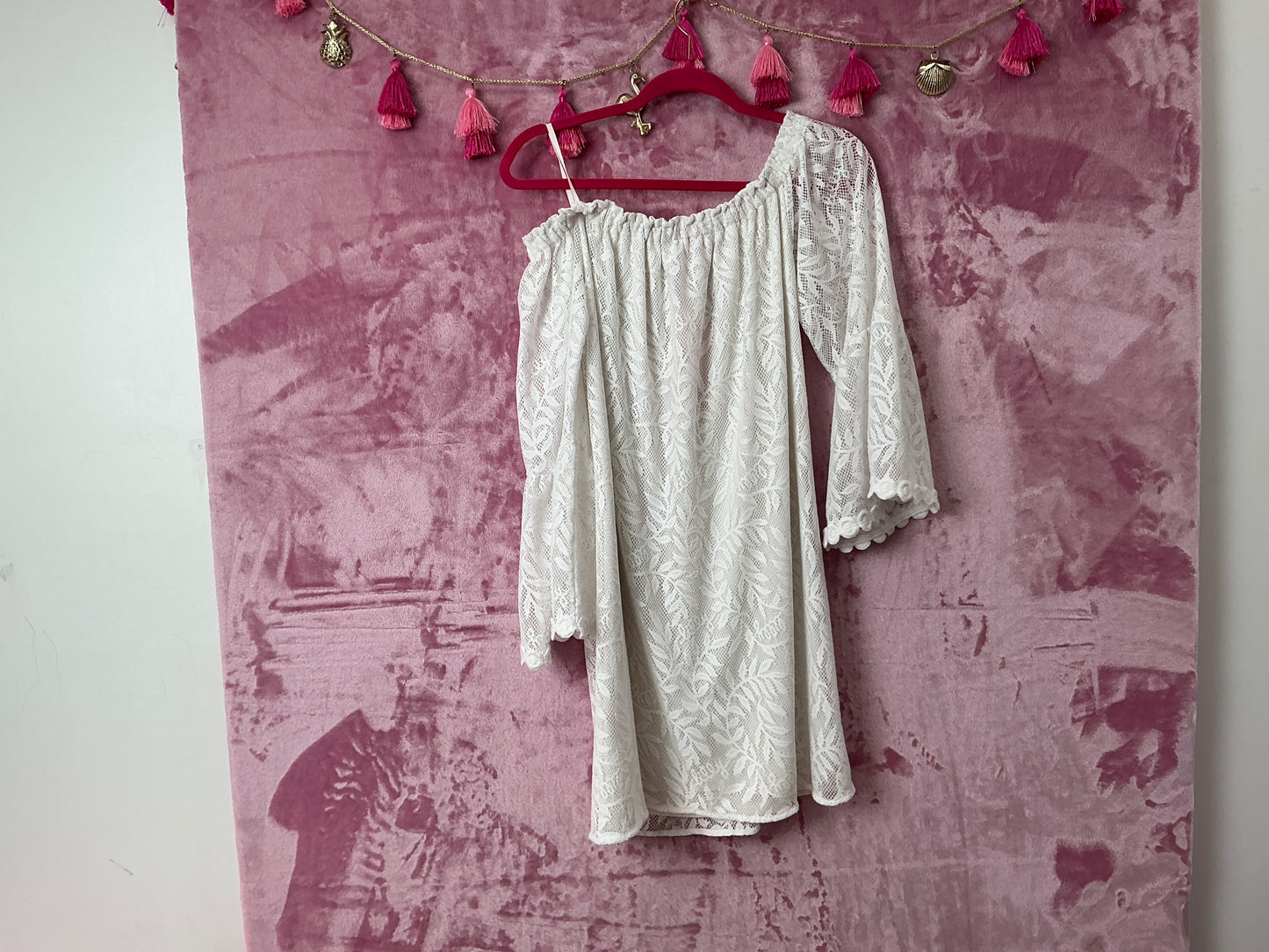 Lilly Pulitzer NWT Nevie Dress Resort White Swirling Leaf Lilly Lace - Size S