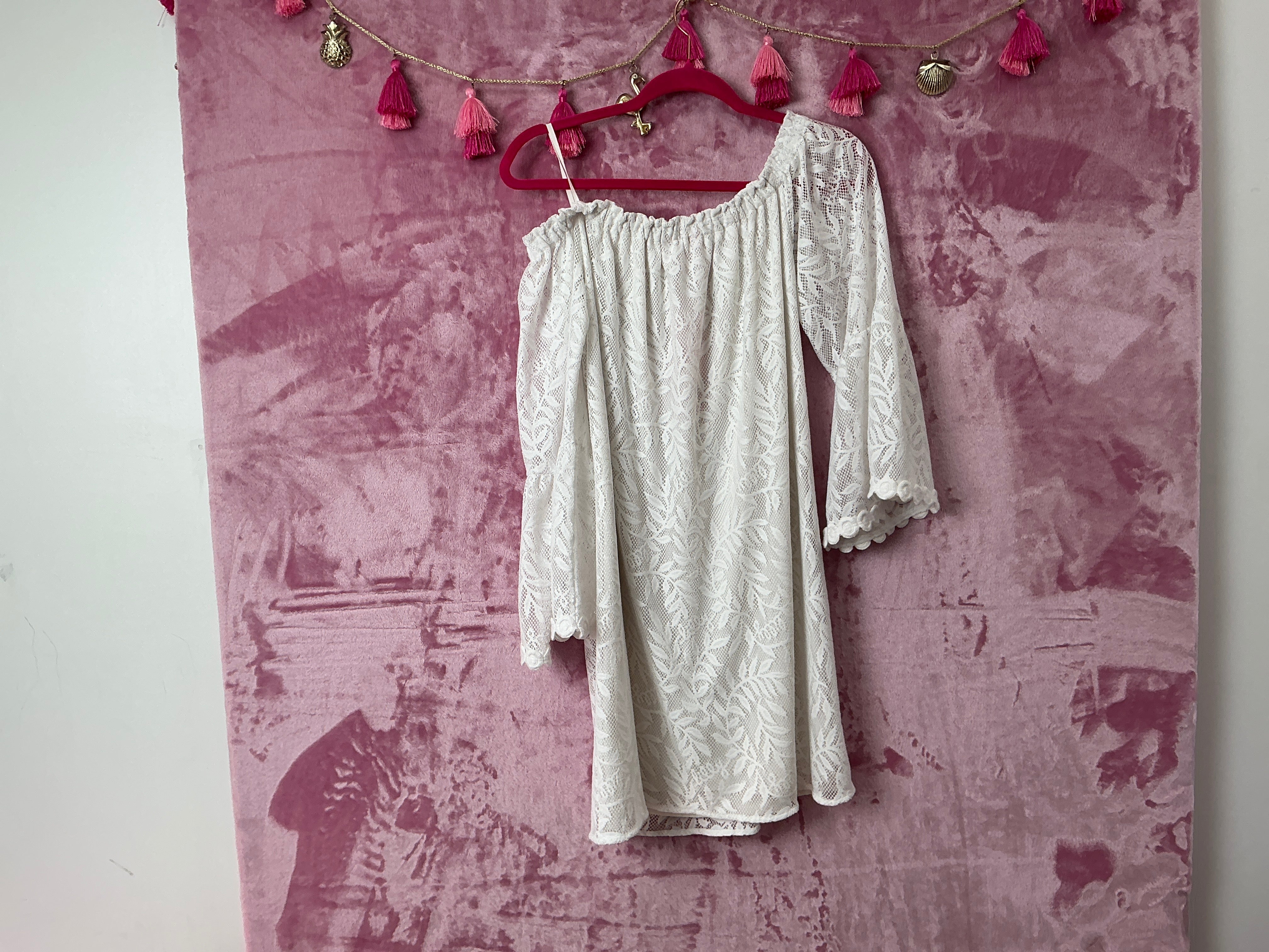 Lilly Pulitzer NWT Nevie Dress Resort White Swirling Leaf Lilly Lace - Size S