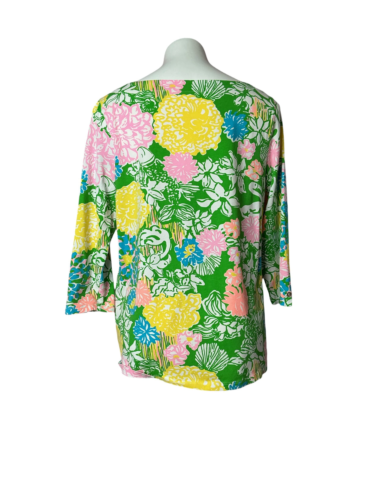 Lilly Pulitzer Juline Top Hibiscus Stroll - Size XL