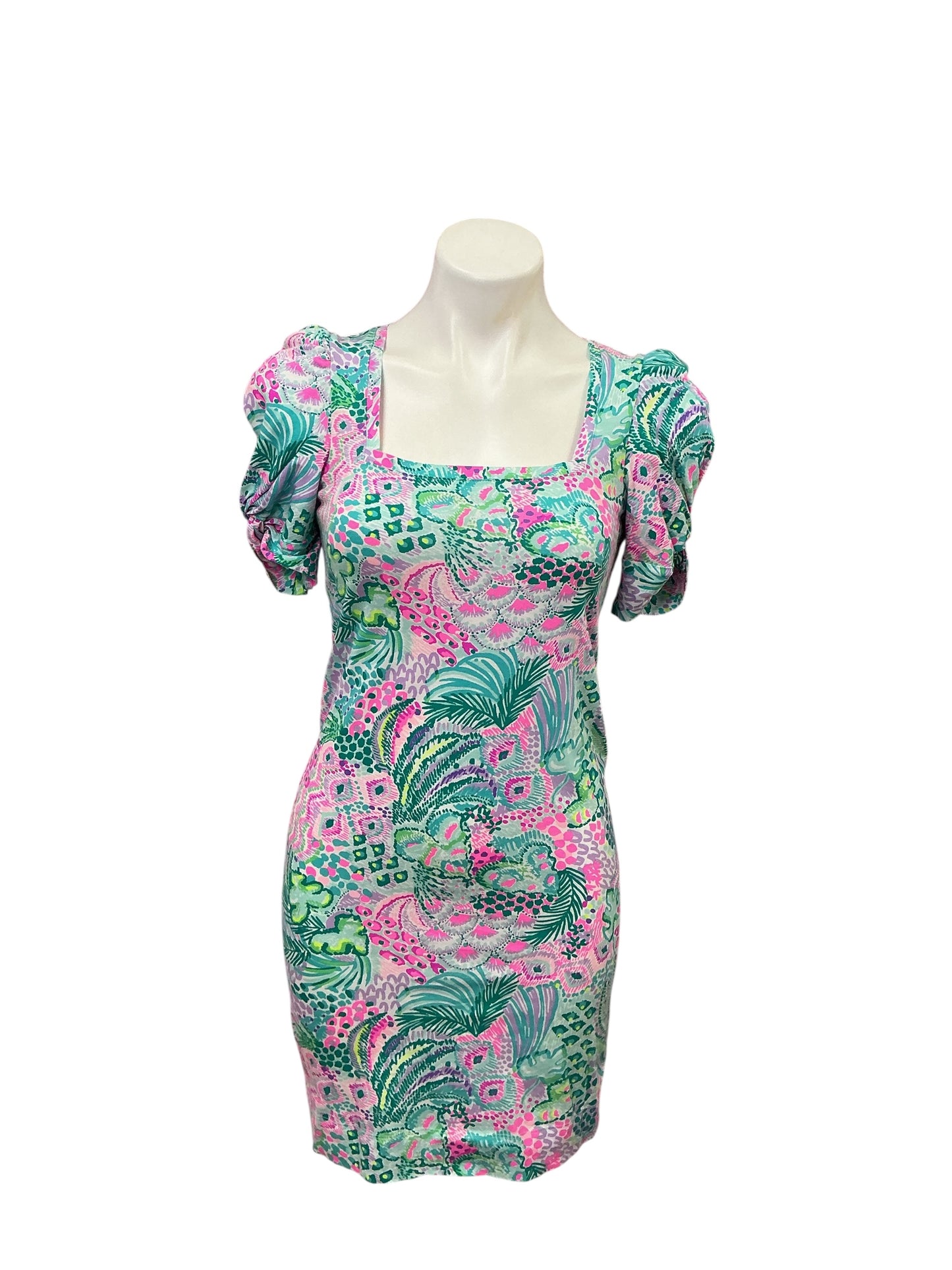 Lilly Pulitzer - Haydn Short Sleeve Dress - Banana Split Multi - Size XXS