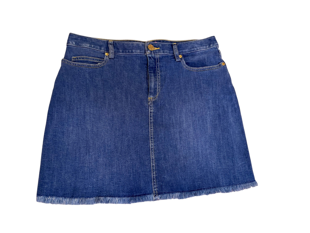 Lilly Pulitzer Palm Beach Fit Denim Mini Skirt Dark Wash - Size 10