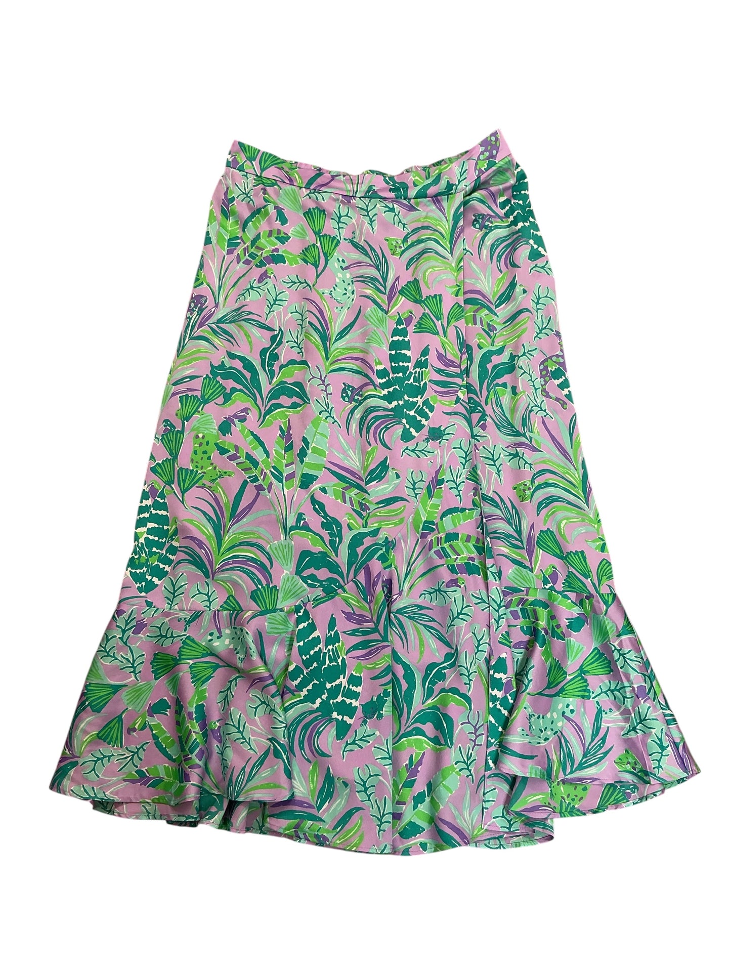 Lilly Pulitzer Britney Midi Skirt Purple Iris On The Chase - Size XL