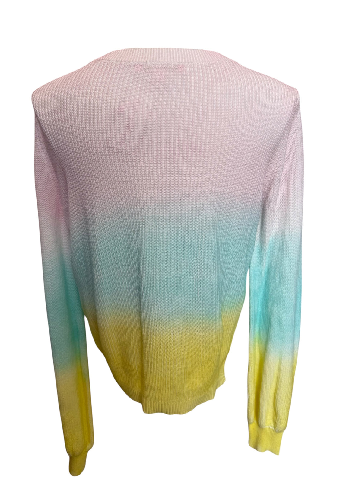 Lilly Pulitzer Ritzanna Crewneck Sweater Resort Yellow Ombre Spraydye - Size XL