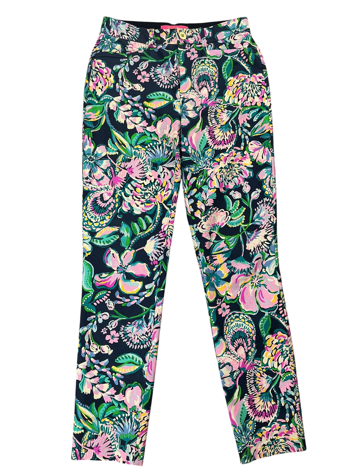 Lilly Pulitzer Kelly Stretch Ankle Pants High Tide Navy She’s Got Sol - Size 2