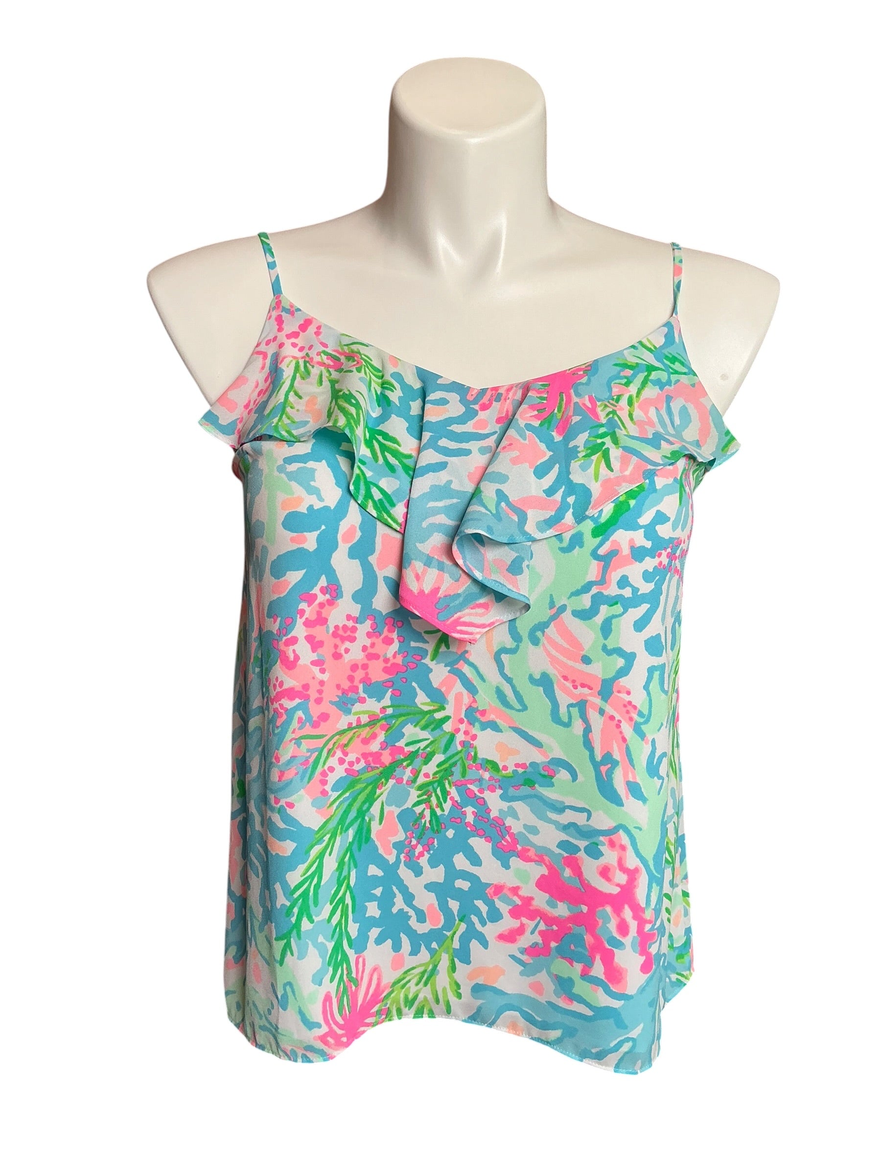 Lilly Pulitzer Karmen Cami Top Coral Bay - Size M