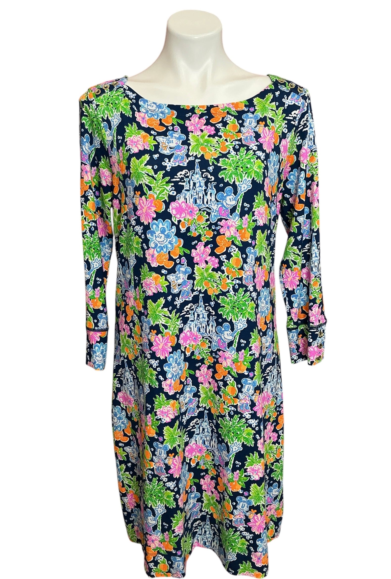 Lilly Pulitzer X Disney Sophie Dress Aegean Navy Lilly Loves Disney - Size XL