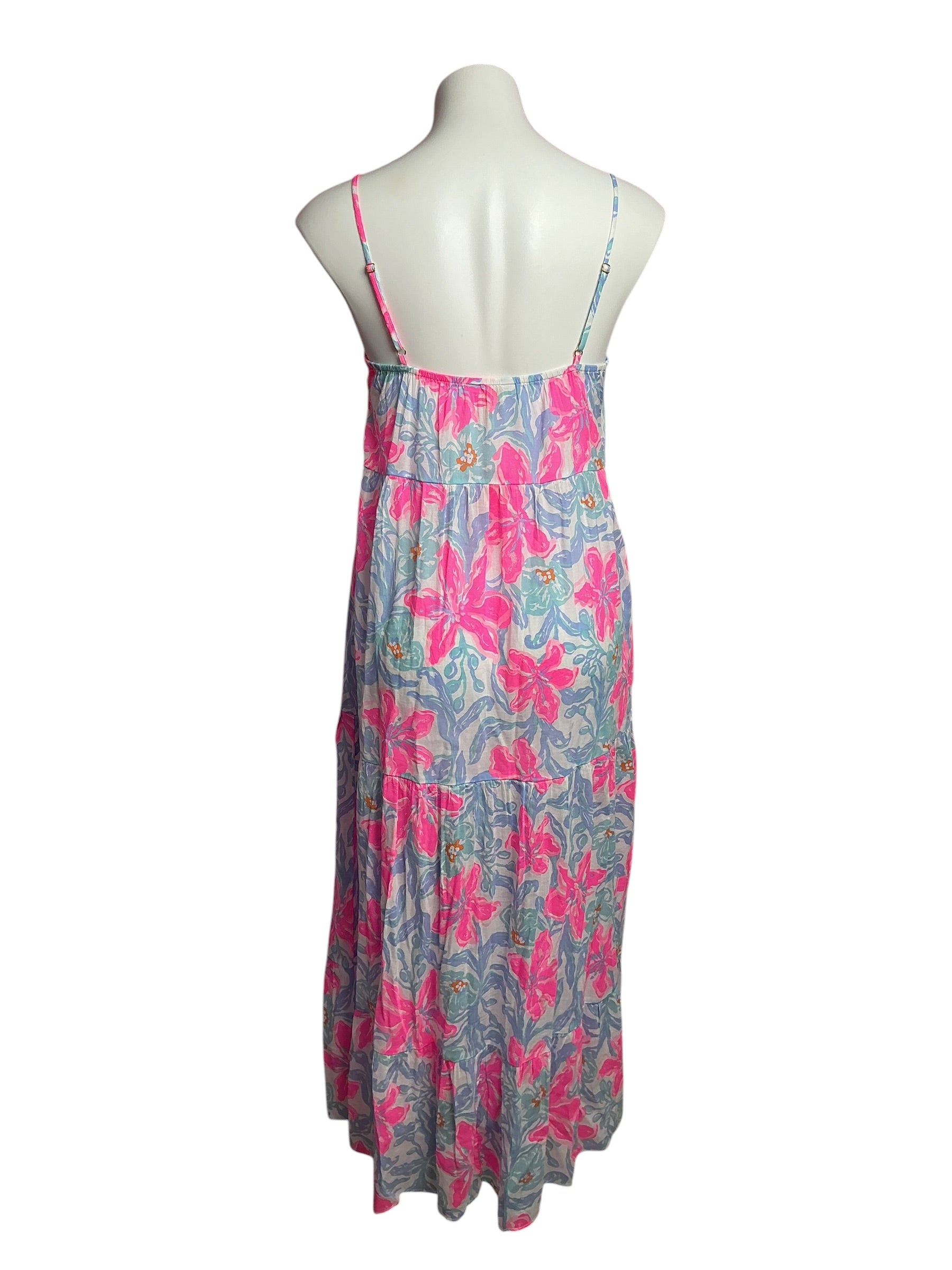 Lilly Pulitzer- Mazarine Maxi Dress Cover-Up Multi Beachside Haven Size XS