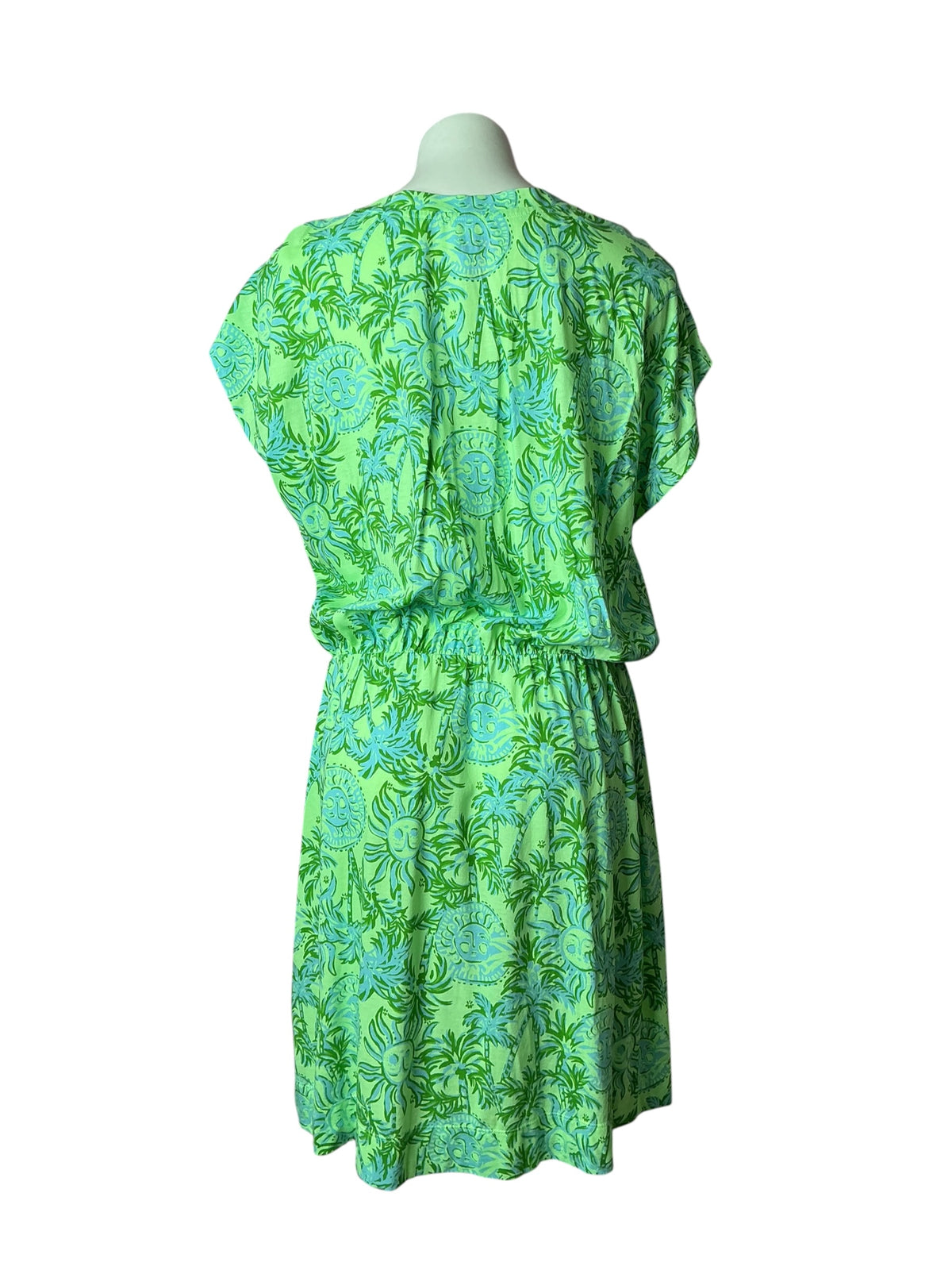 Lilly Pulitzer Melli Blouson Dress Cool Mint Catchin Rays - Size XL