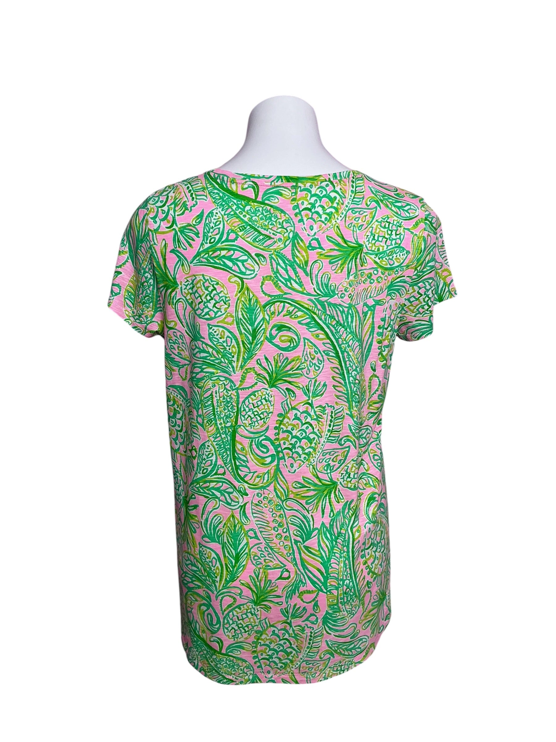 Lilly Pulitzer Etta Scoop Neck Top Mandevilla Baby Fins and Flippers - Size M