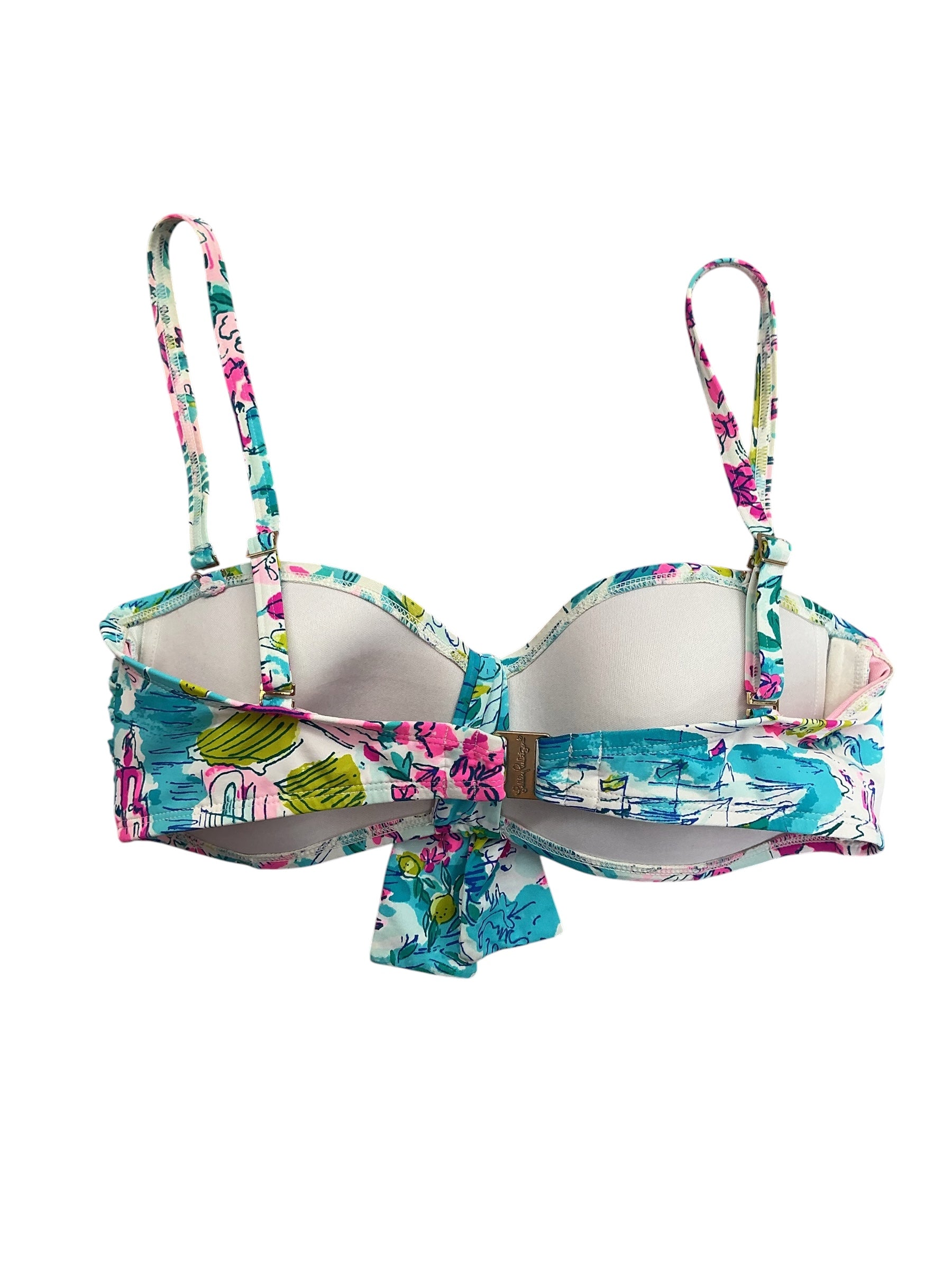 Lilly Pulitzer Cay Twist Bandeau Bikini Top Gypsea Girl - Size 6