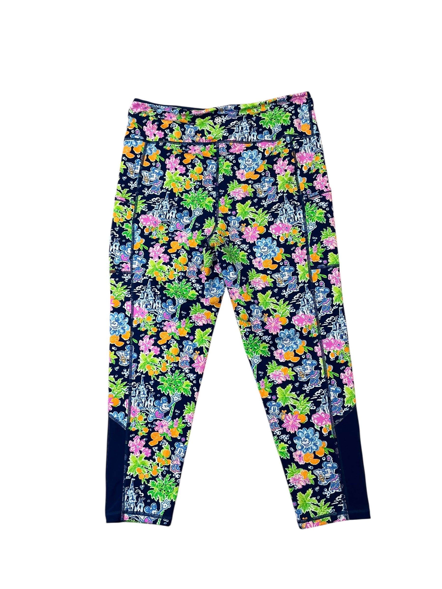 Lilly Pulitzer Weekender High Rise Midi Leggings - Aegean Navy Lilly Loves Disney - Size XL