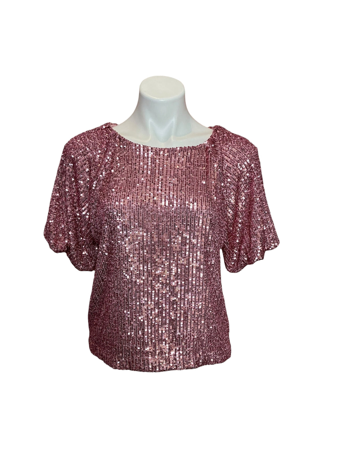 Lilly Pulitzer NWT Cressida Knit Top Conch Shell Pink Treasure Box Sequin - Size XXS