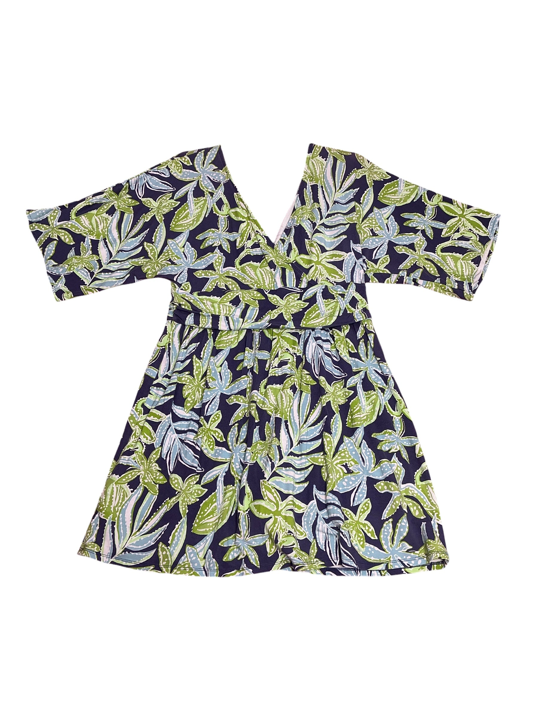 Lilly Pulitzer- Parigi Skort Romper Sapphire Pool Tropical Tango Size L