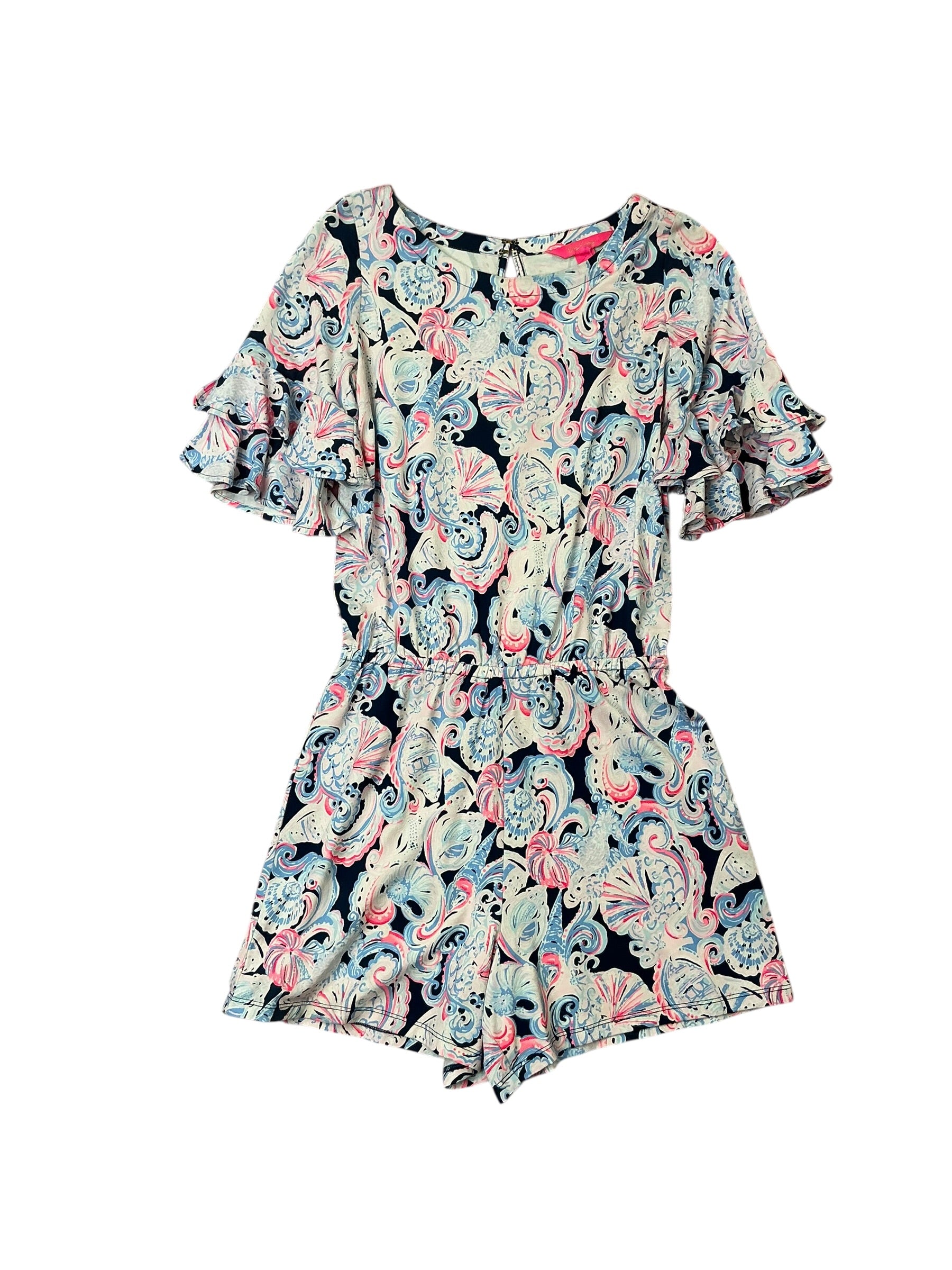 Lilly Pulitzer Lula Romper - High Tide Navy Its For Shore - Size XS