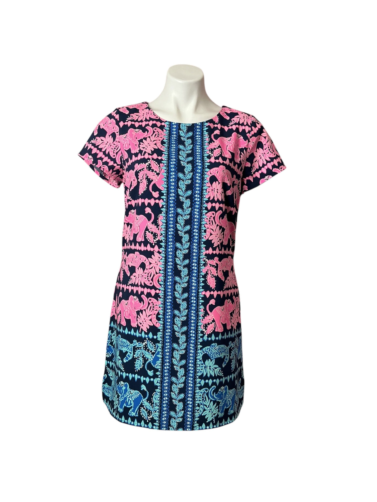 Lilly Pulitzer Blanca Stretch Romper High Tide Navy Perfect Pair - Size 8