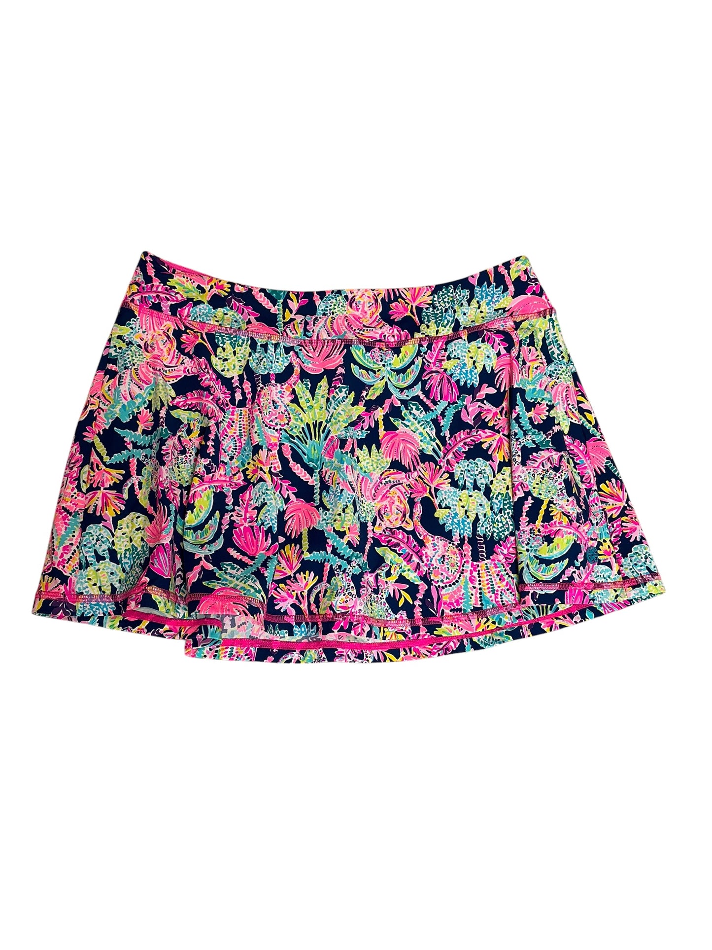 Lilly Pulitzer Luxletic Aila Skort Oyster Bay Navy Seen and Herd - Size M