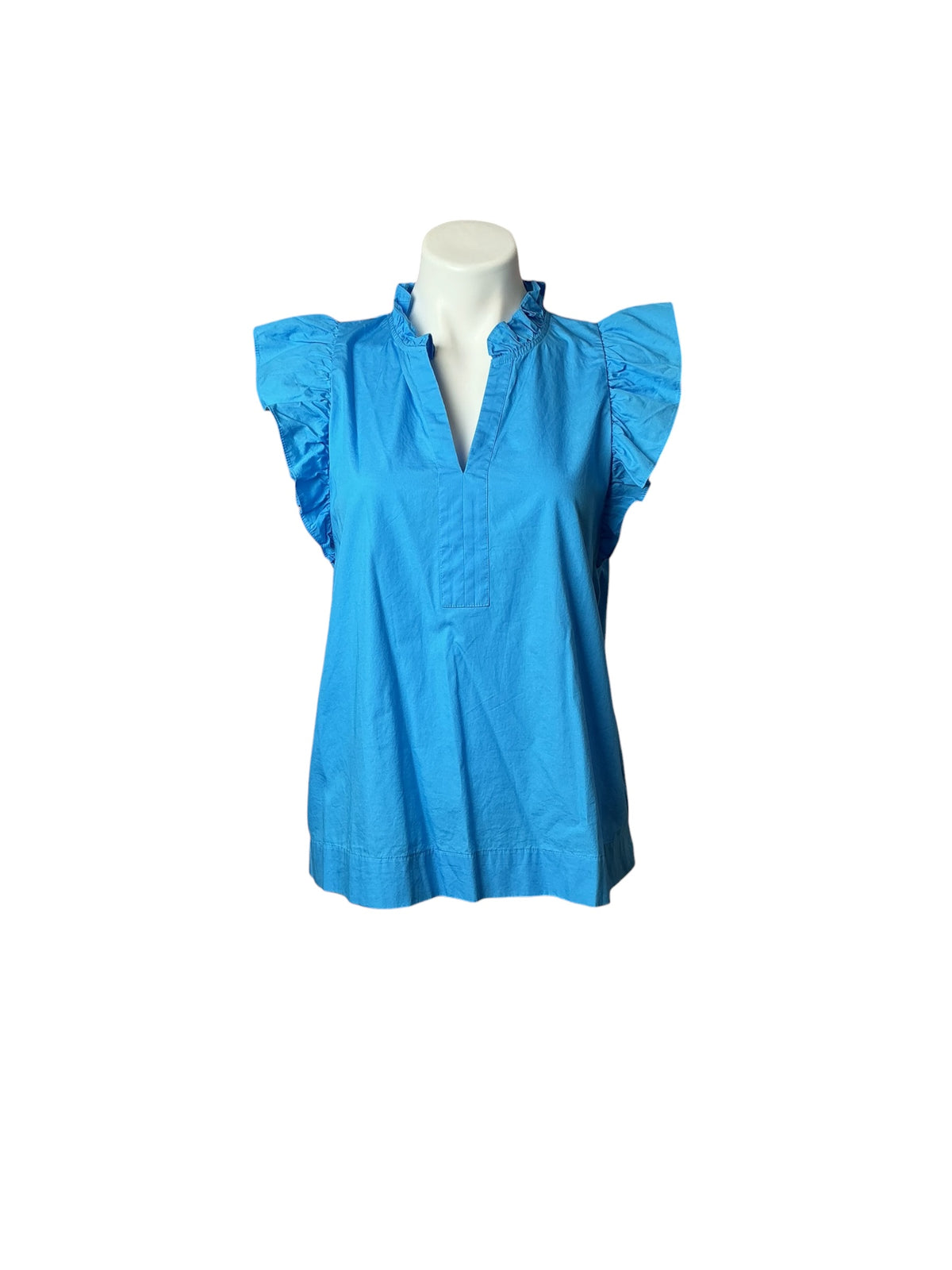 Lilly Pulitzer NWT Klaudie Ruffle Sleeve Lunar Blue - Size S