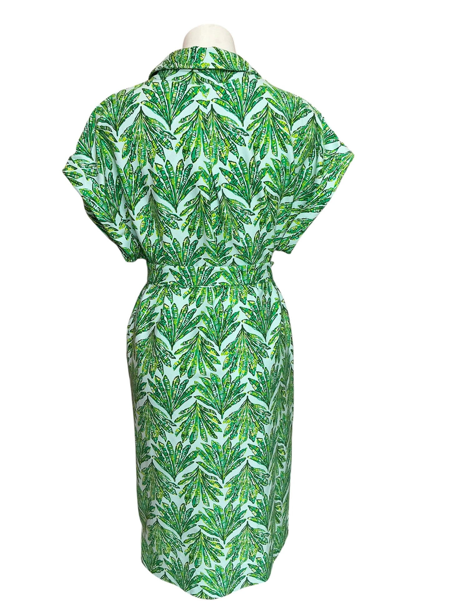 Lilly Pulitzer Emersyn Dress Kitts Green Crossgrain Shady Babe - Size XL