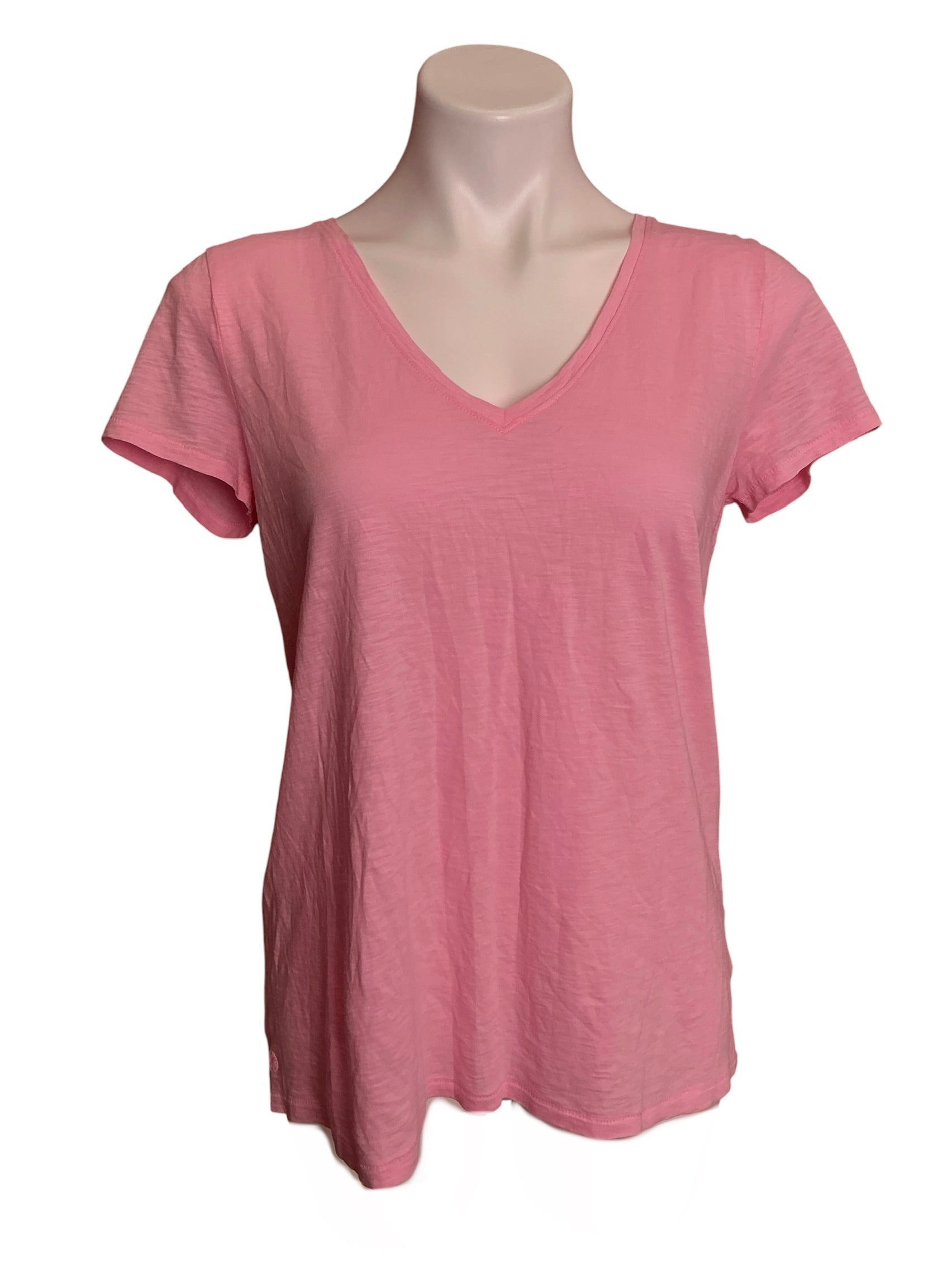 Lilly Pulitzer Etta V Neck Top Conch Shell Pink - Size S
