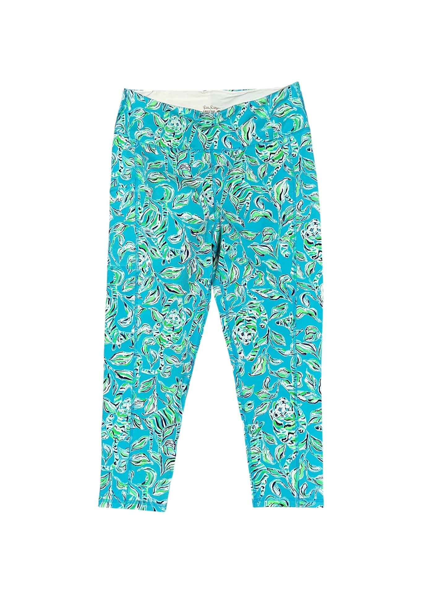 Lilly Pulitzer NWT Weekender High Rise Legging Turquoise Oasis Outta Line - Size XL
