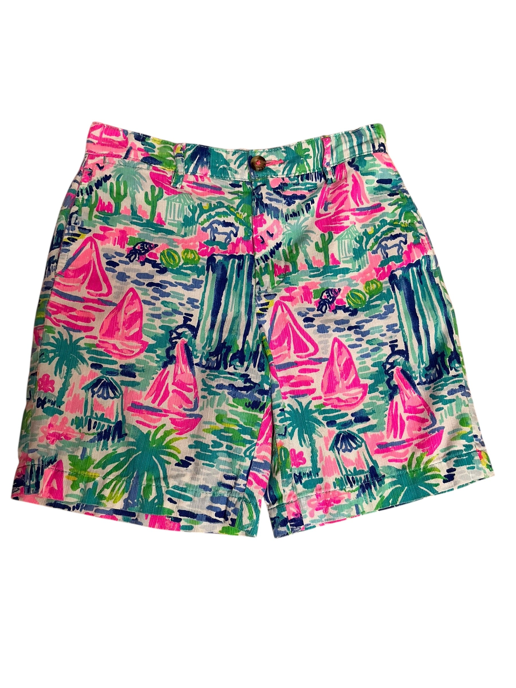 Lilly Pulitzer Kids Beaumont Shorts Salt In The Air - Size 7