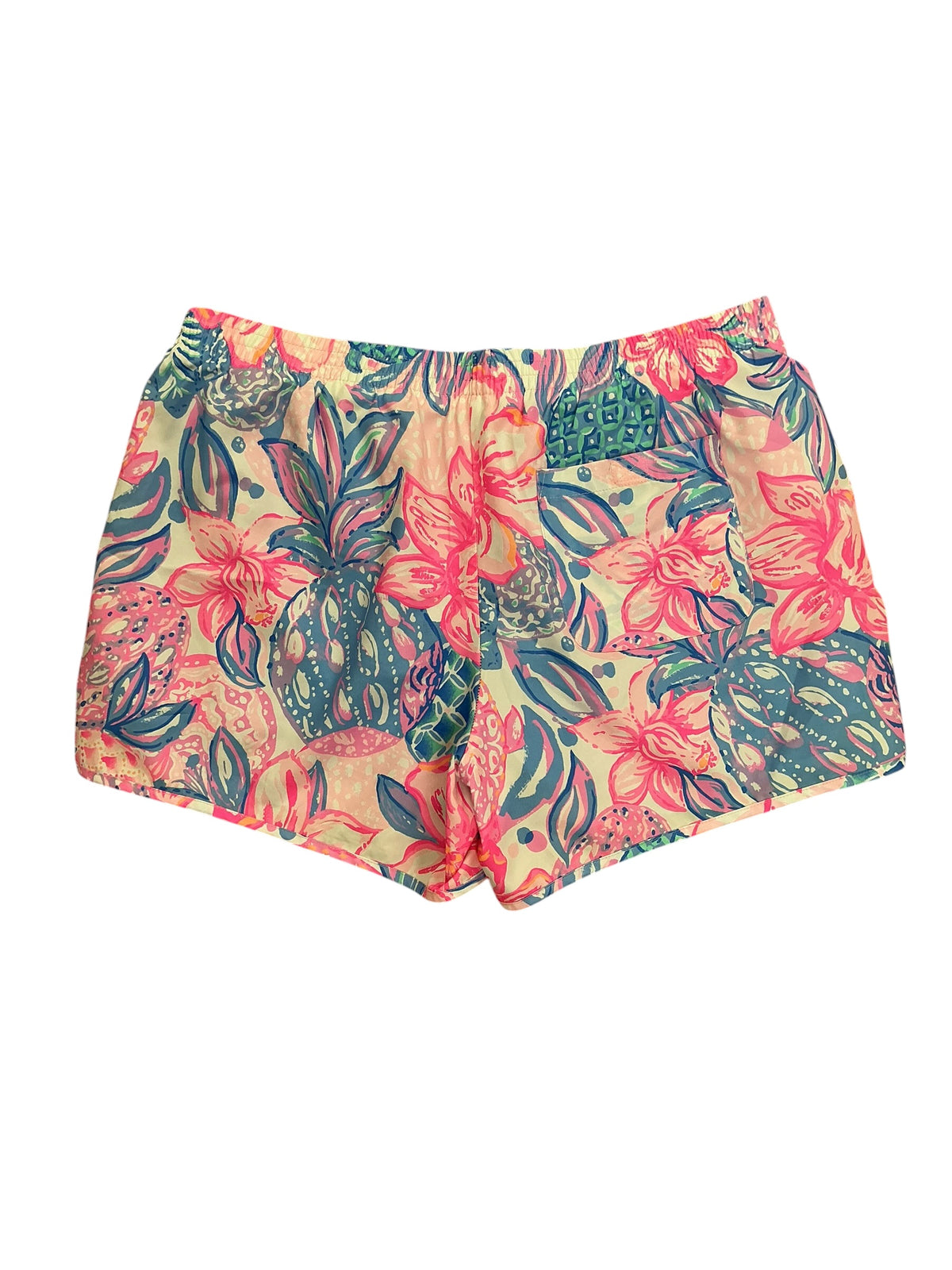 Lilly Pulitzer Luxletic Ocean Trail Shorts Pink Isle Snappy Turtle - Size M