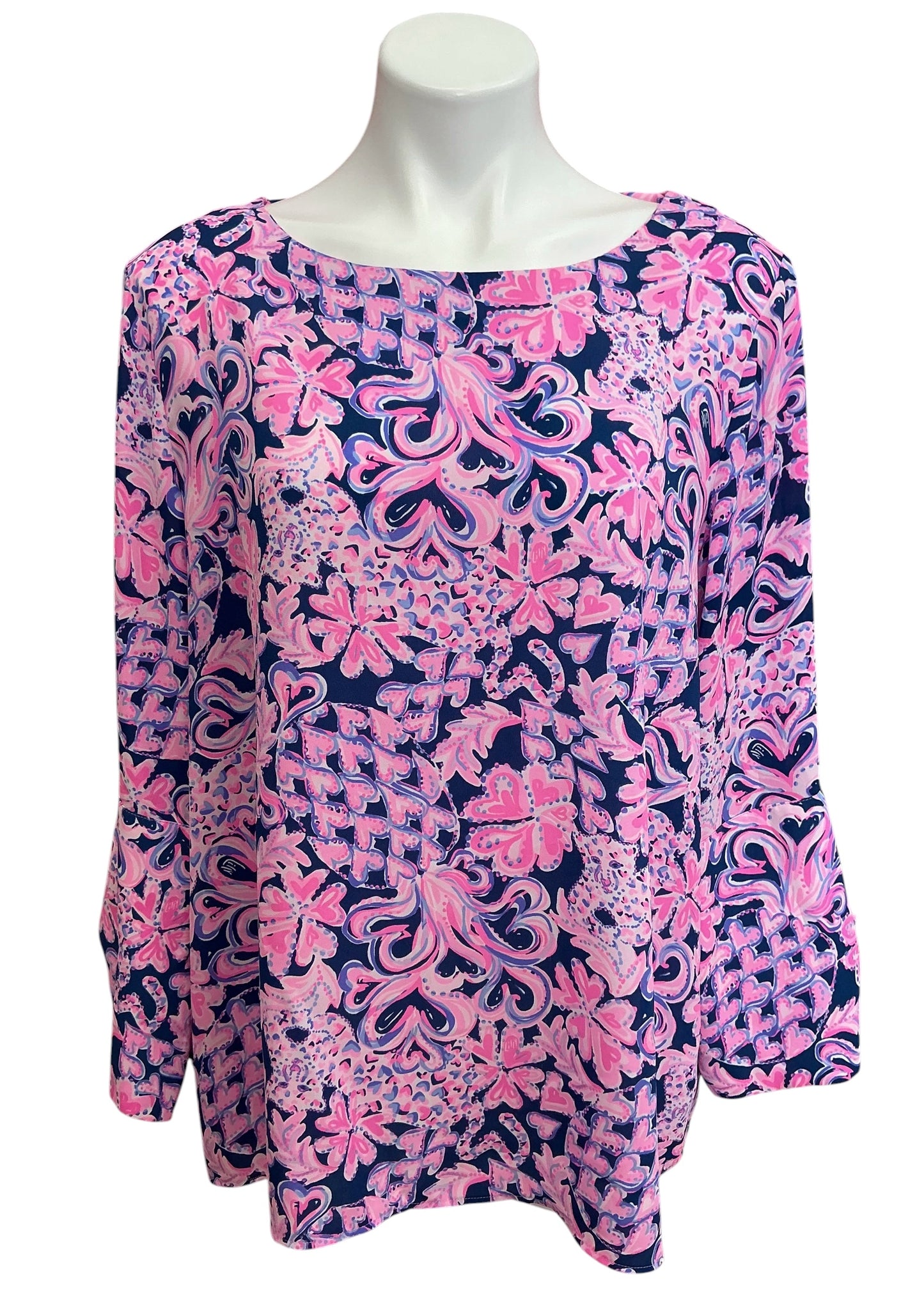 Lilly Pulitzer Langston Top Love You Bunches - Size XL