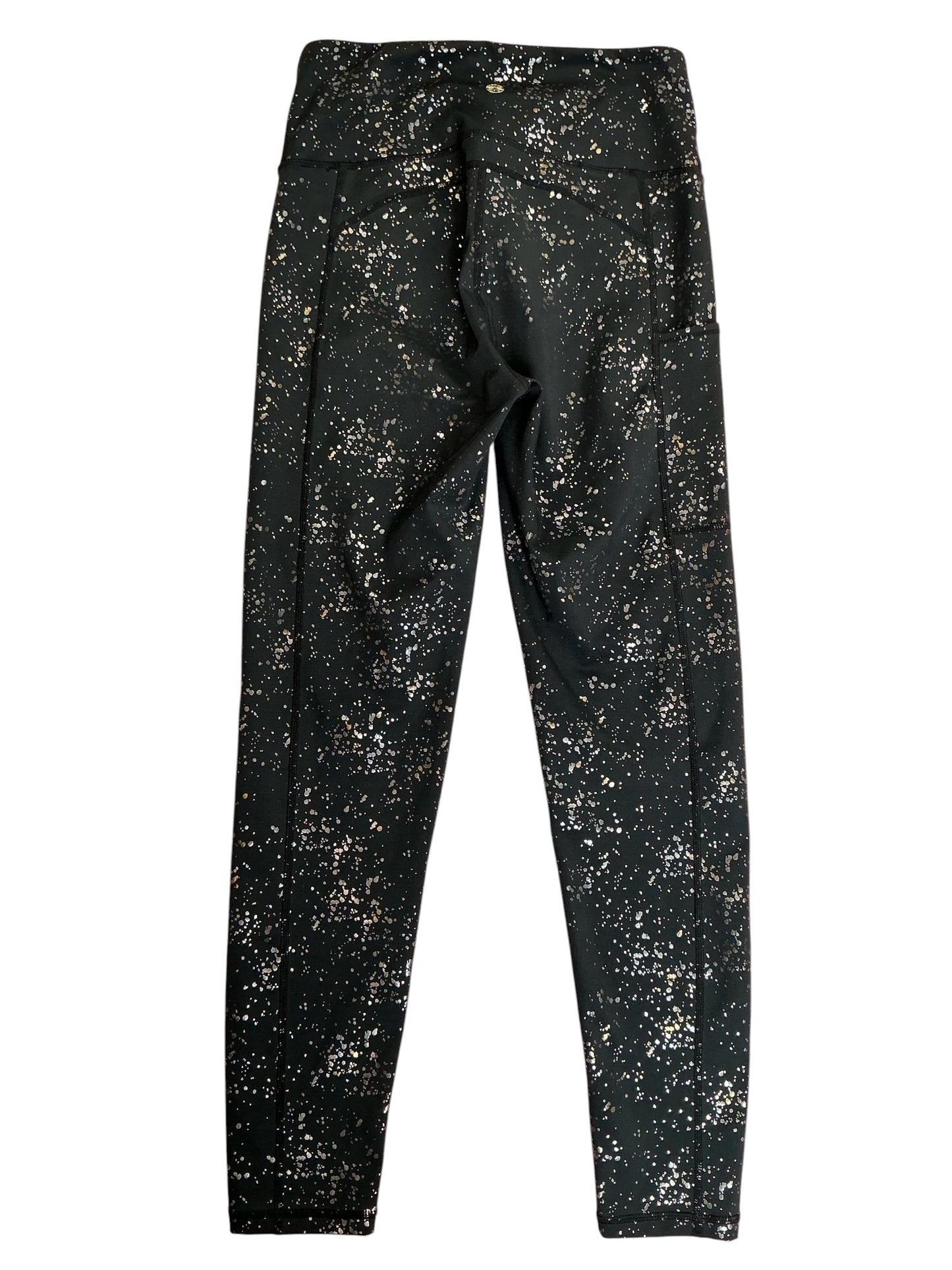 Lilly Pulitzer Weekender High Rise Leggings Onyx Metallic Sea Spray Foil - Size S