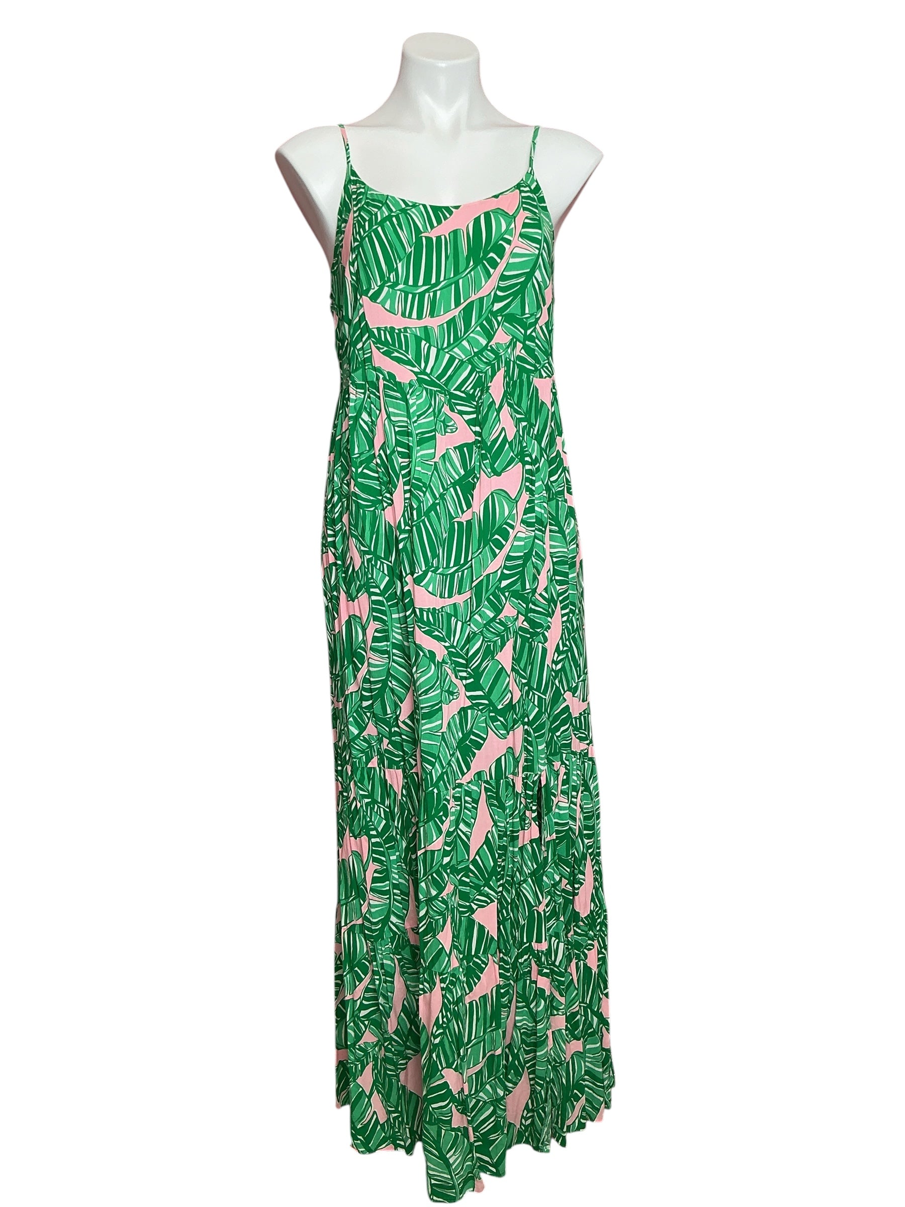 Lilly Pulitzer Teresa Maxi Dress Conch Shell Pink Let’s Go Bananas - Size M