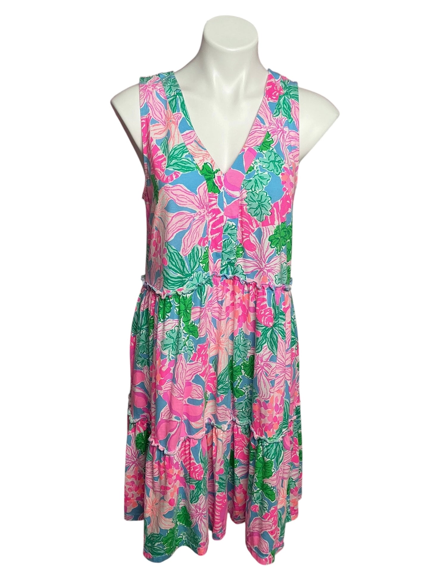 Lilly Pulitzer Lorina Swing Dress Multi Tigers Lair - Size M