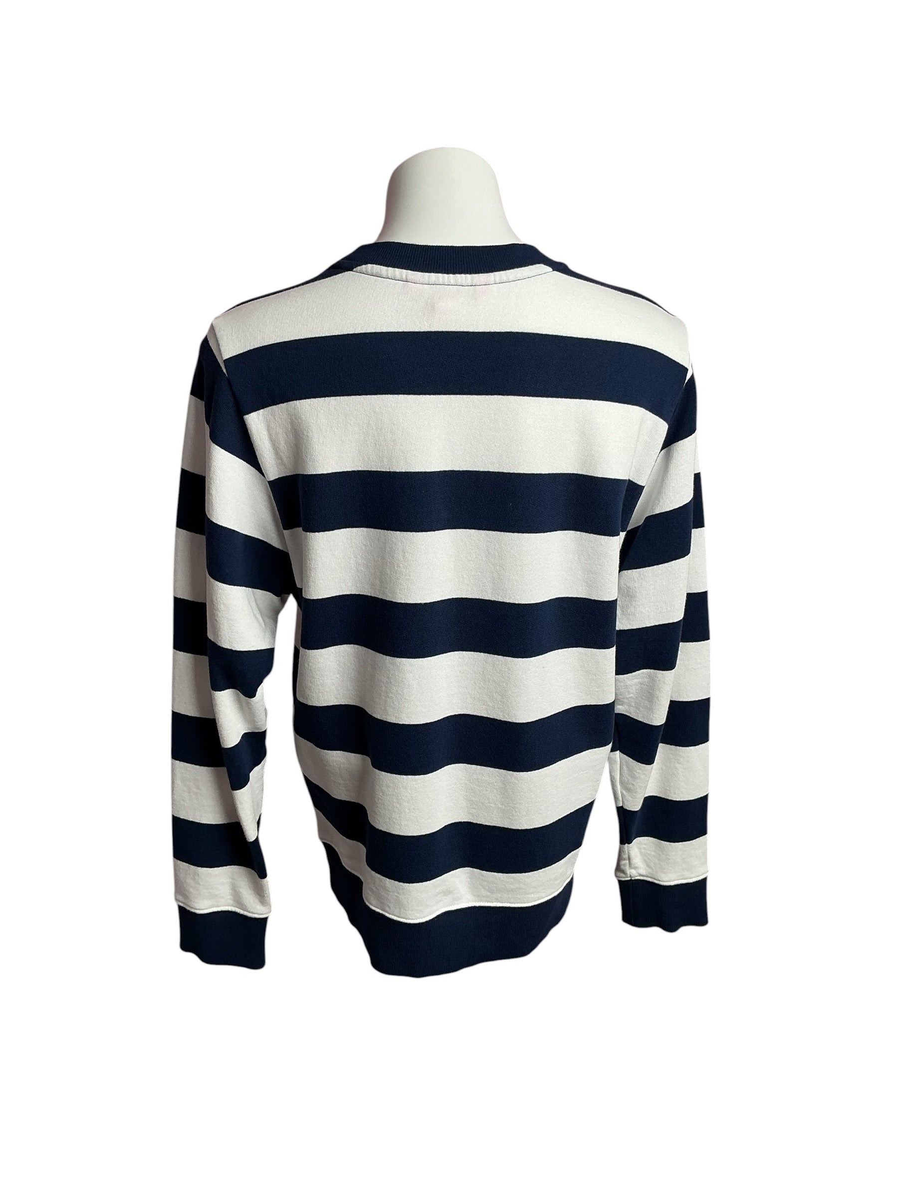 Lilly Pulitzer- Ballad Cotton Sweatshirt Low Tide Navy Beaded Palm Size XS