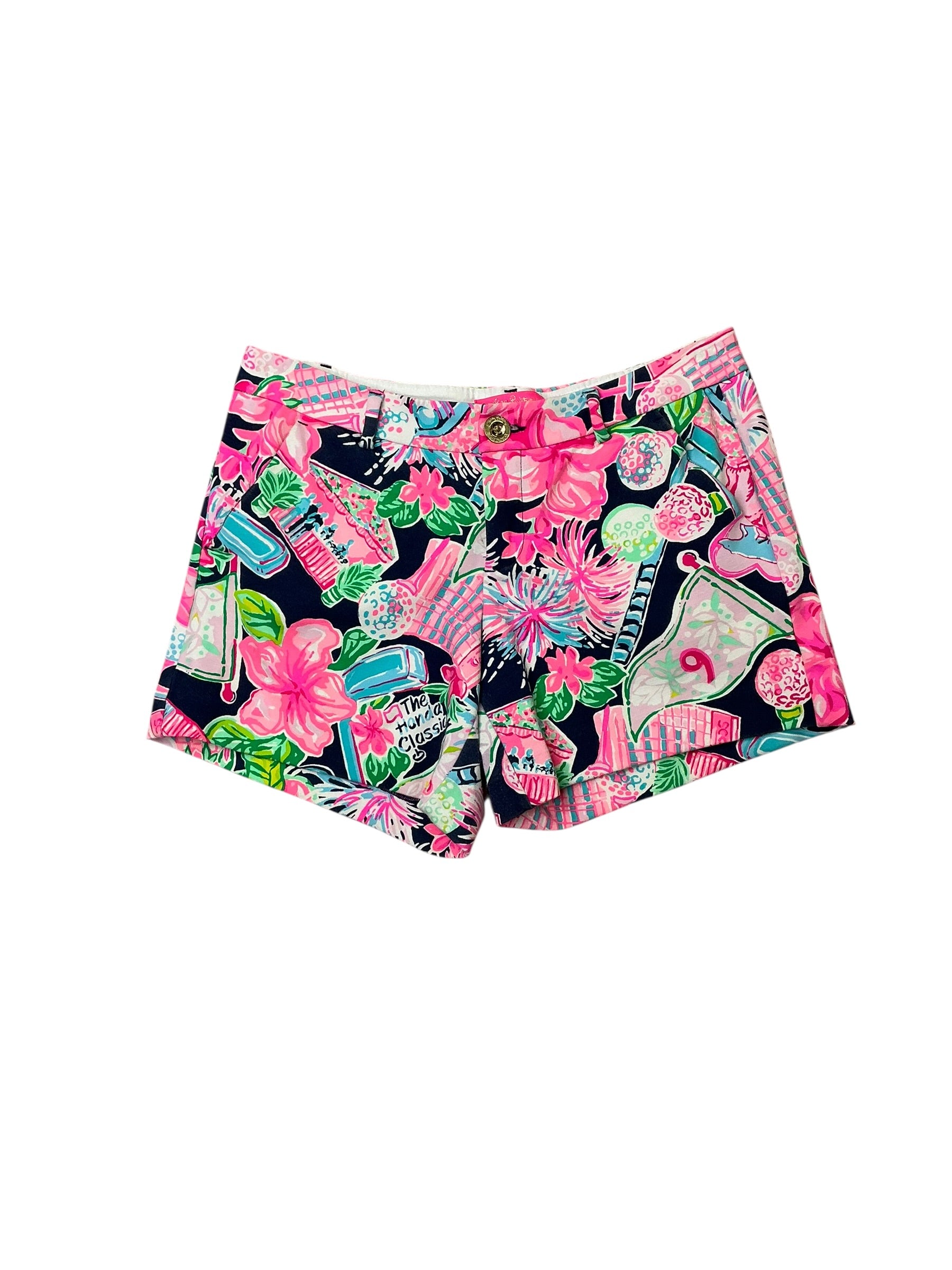 Lilly Pulitzer Callahan Knit Short - High Tide Navy Honda Classic - Size 2